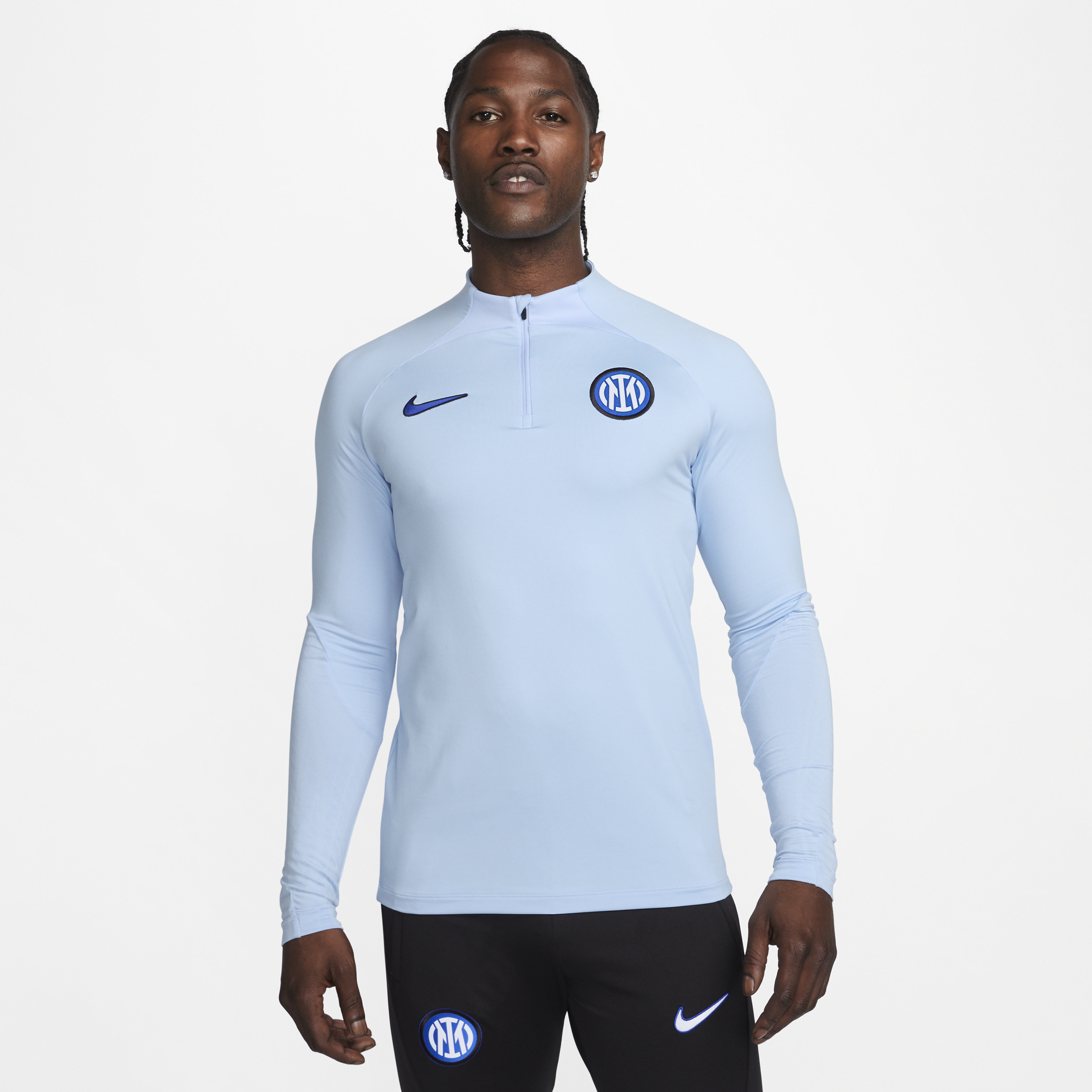 Inter Milan Strike Nike Dri-FIT-fodboldtræningstrøje til mænd - blå
