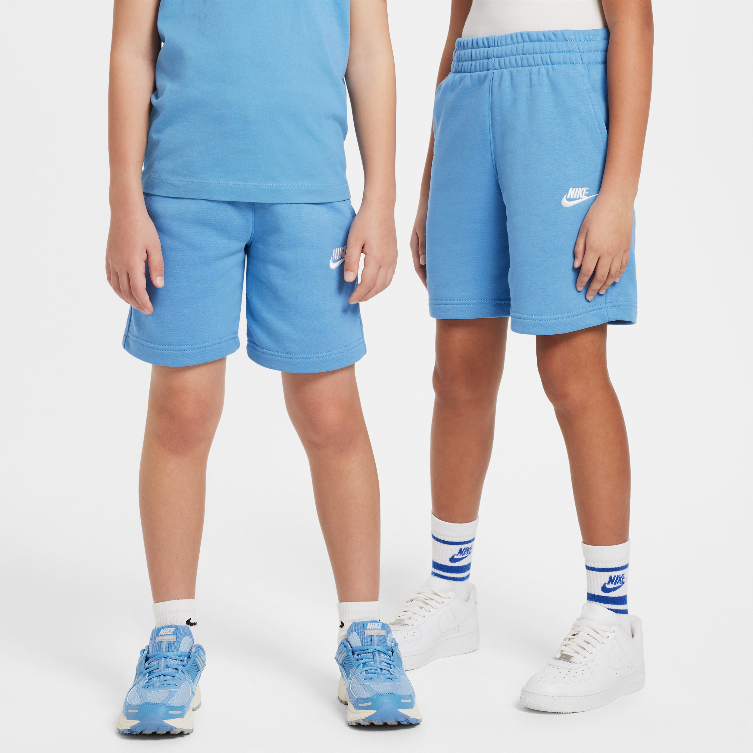 Shorts in French Terry Nike Club Fleece – Ragazza - Blu