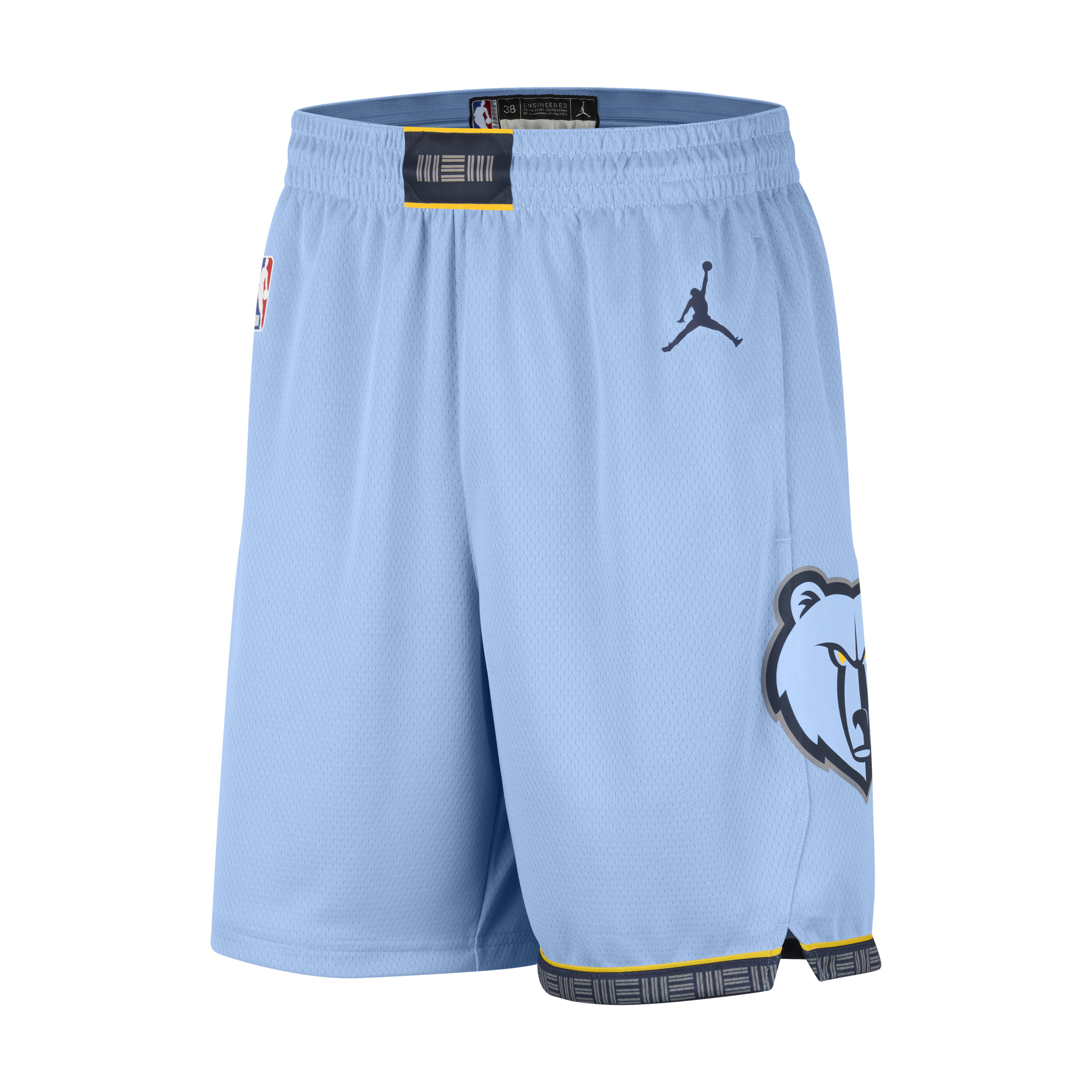 Nike Memphis Grizzlies Statement Edition Jordan Dri-FIT NBA Swingman-basketballshorts til mænd - blå