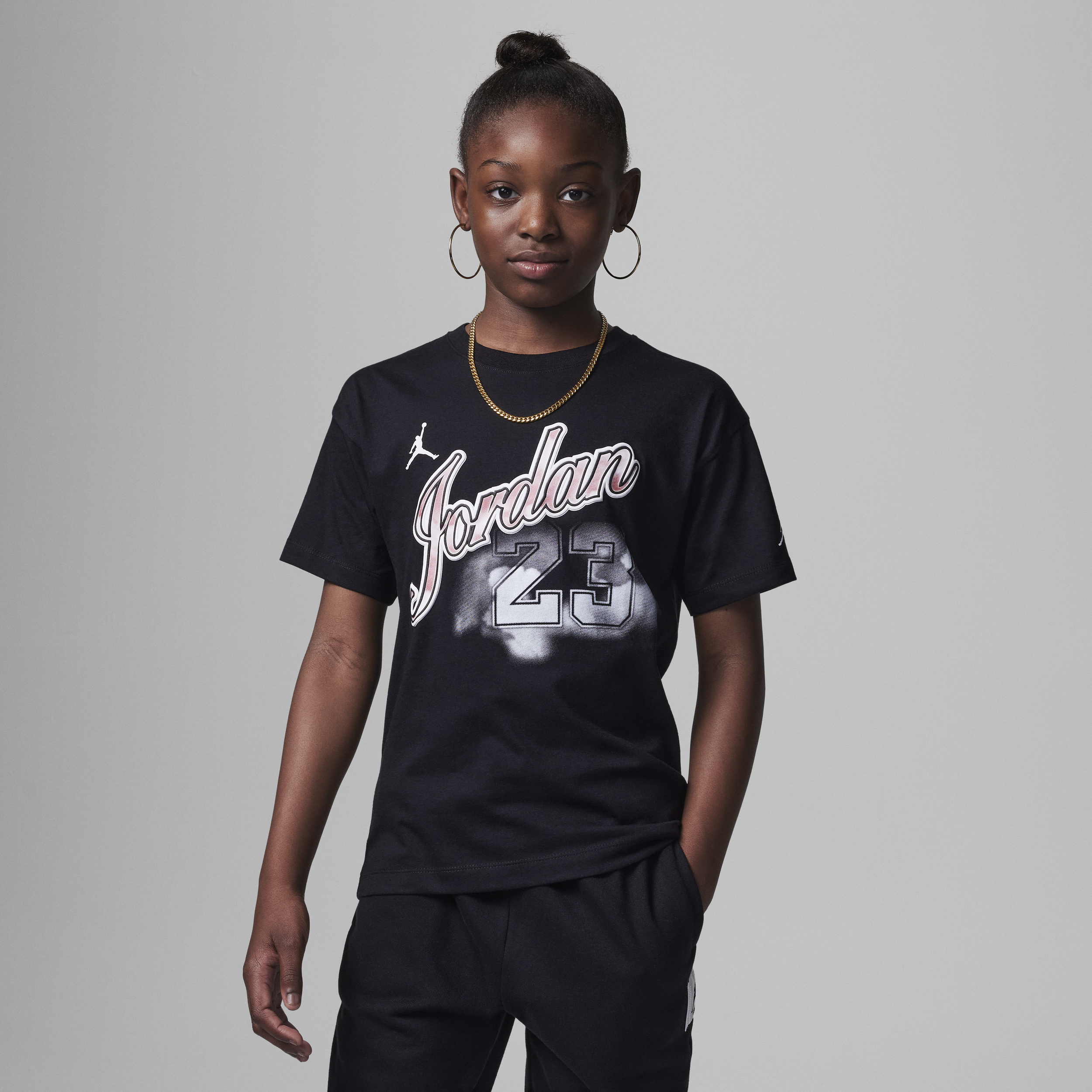 Nike T-shirt Jordan Rookie Sky Tee – Ragazzi - Nero