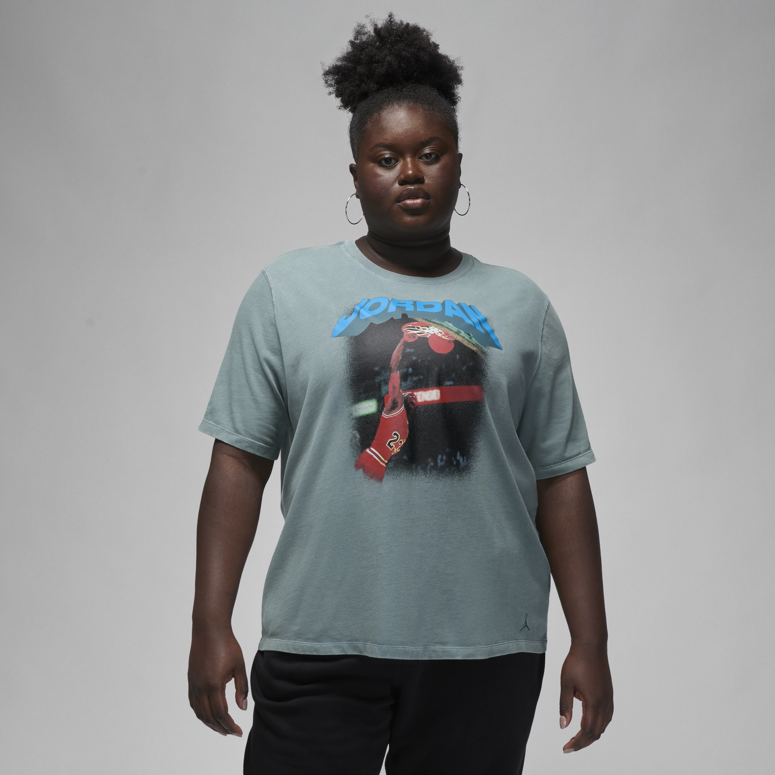 Jordan (Her)itage-T-shirt med grafik til kvinder (plus size) - blå