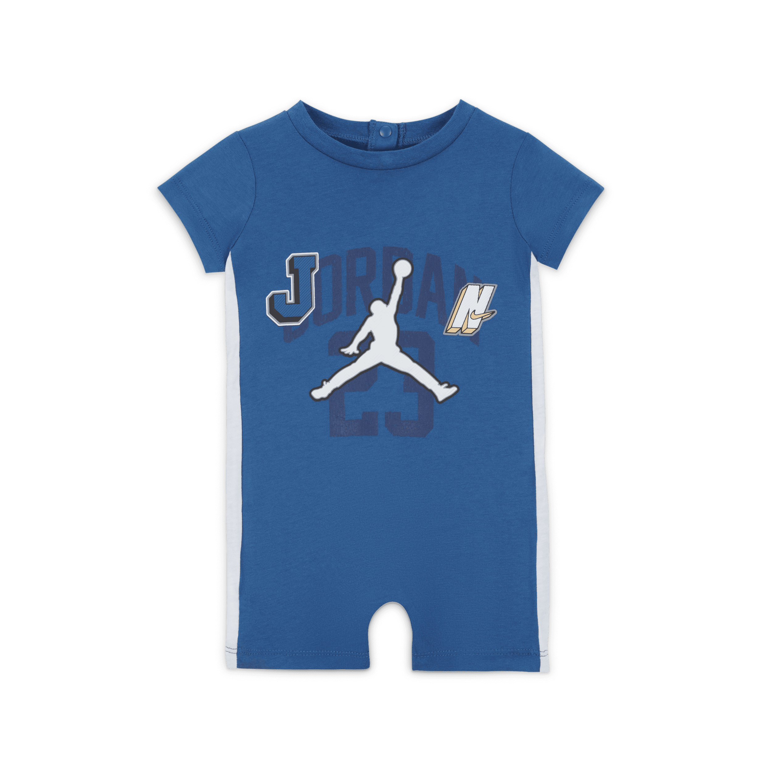 Jordan Gym 23-buksedragt i maskinstrik til babyer (3-6 mdr.) - blå