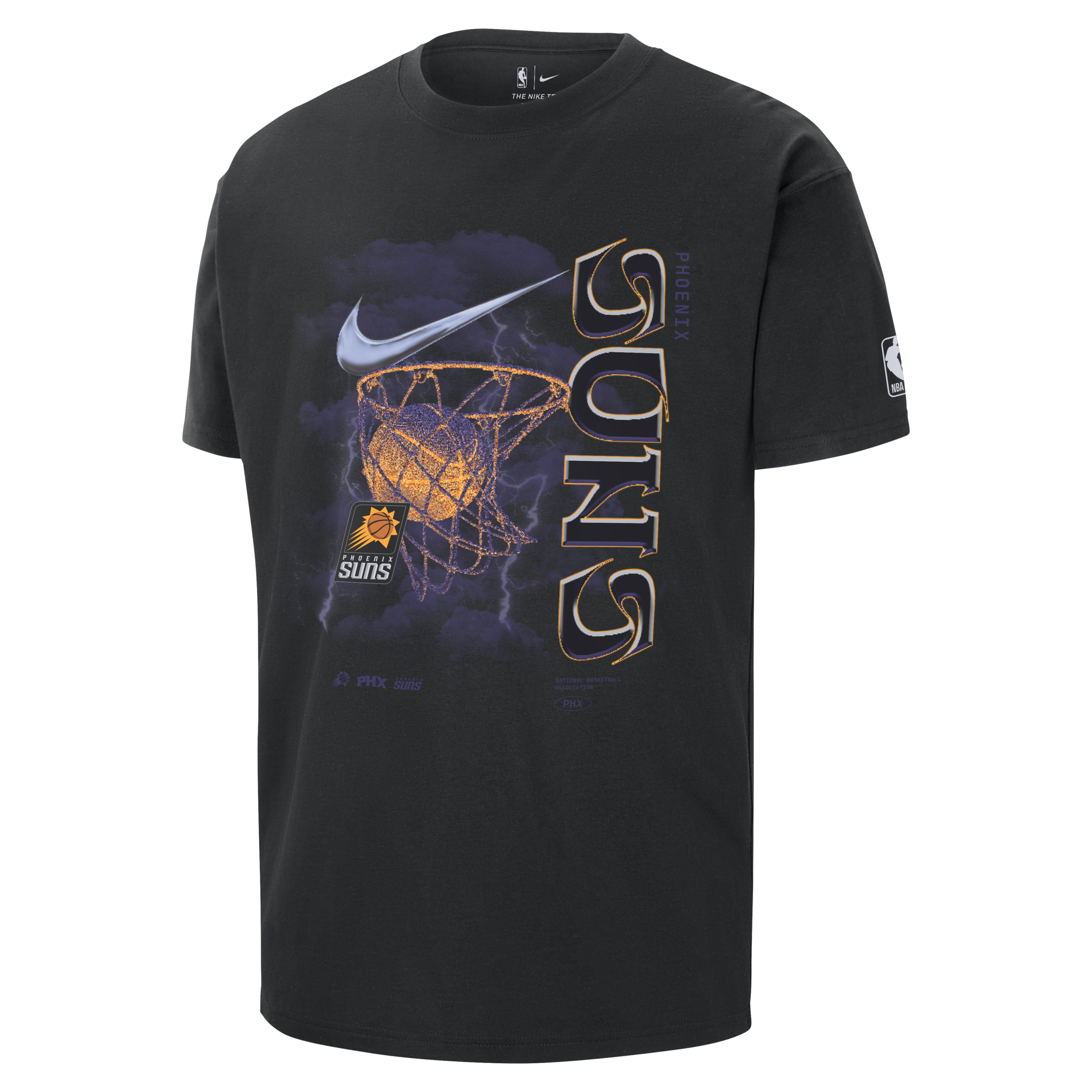 Phoenix Suns Courtside Max90 Nike NBA-T-shirt til mænd - sort