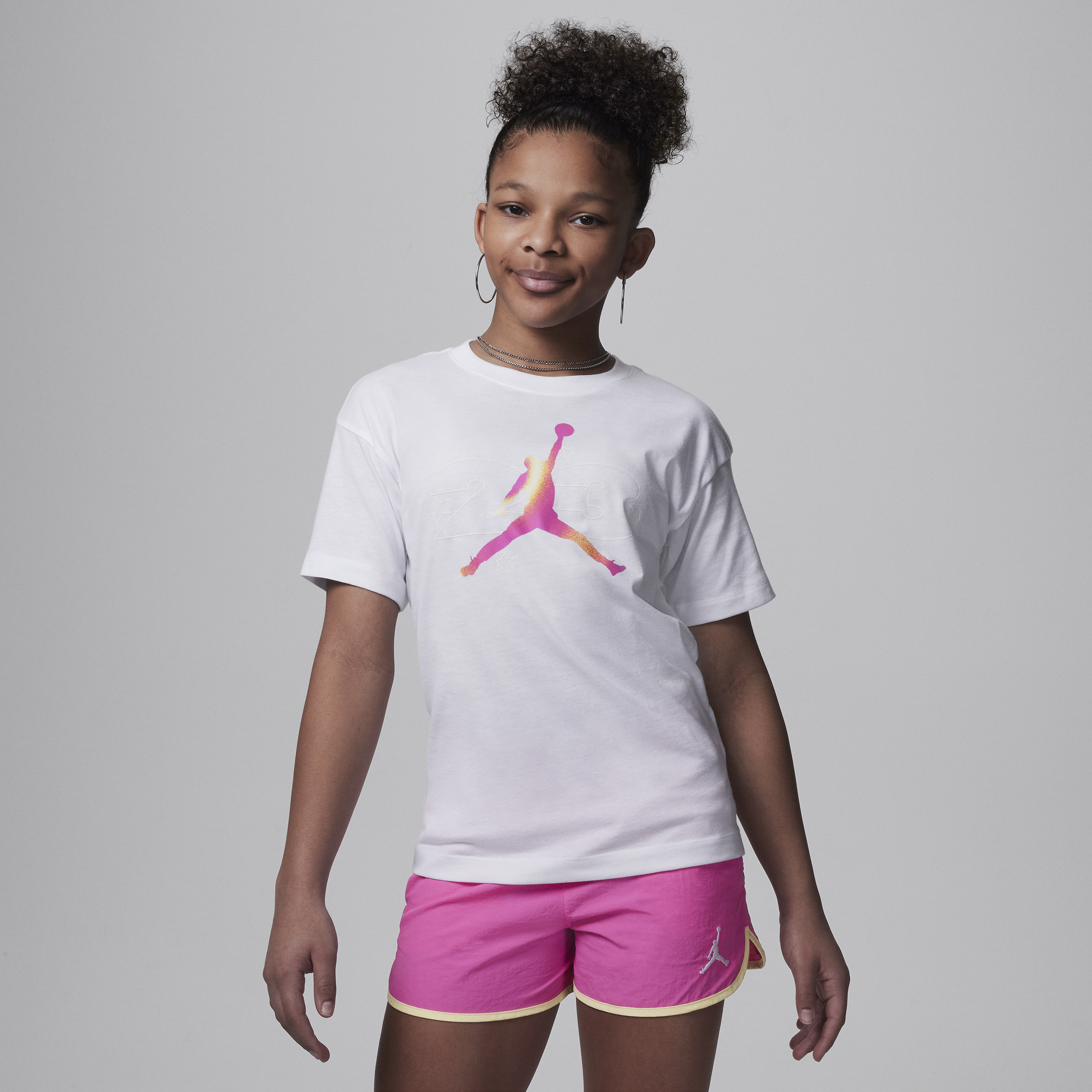 Jordan Lemonade Stand-T-shirt med grafik til større børn - hvid