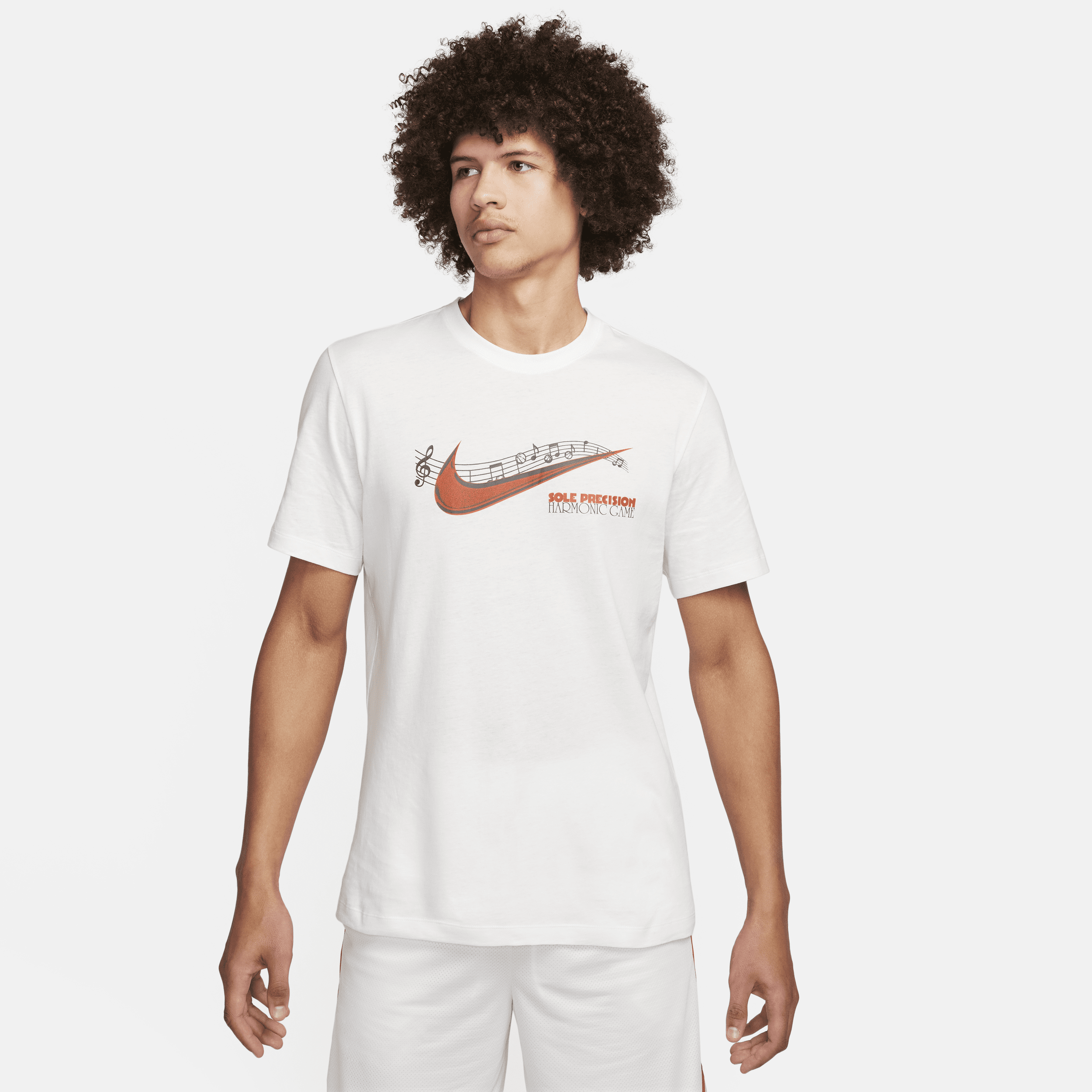 Nike-basketball-T-shirt til mænd - hvid