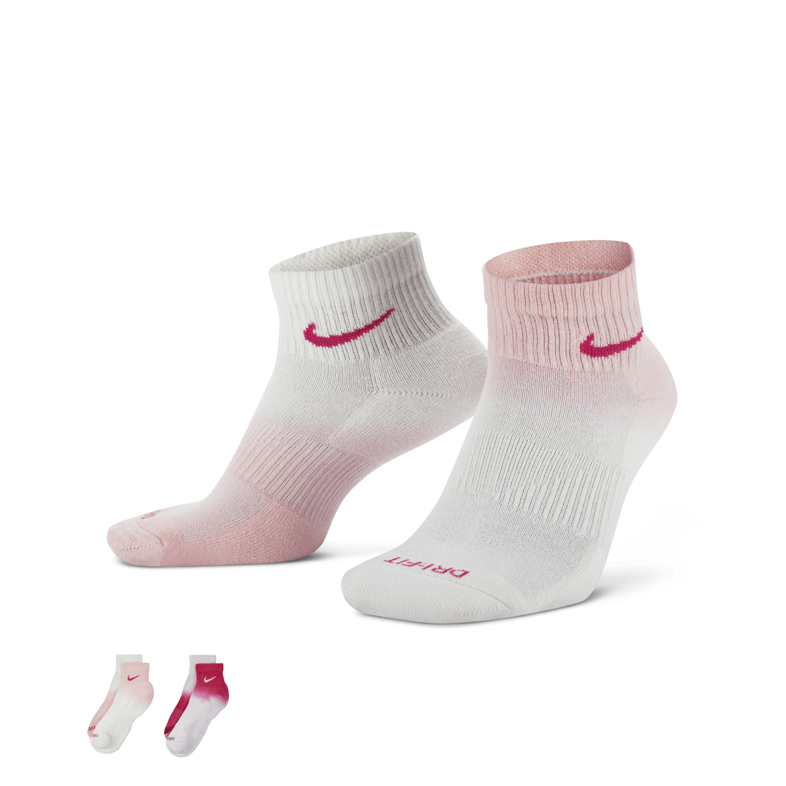 Stødabsorberende Nike Everyday Plus-ankelstrømper (2 par) - multifarvet