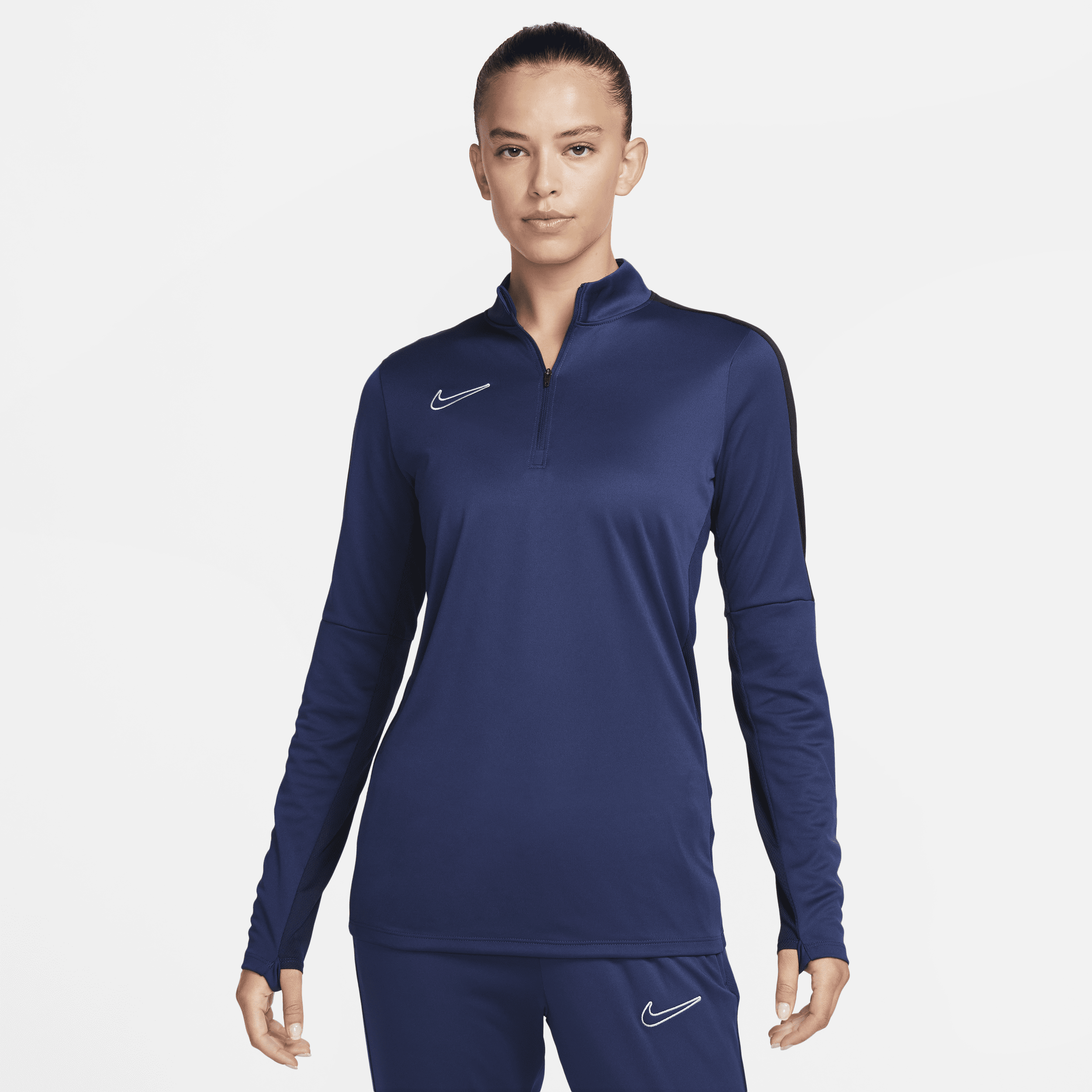 Nike Dri-FIT Academy-fodboldtræningstop til kvinder - blå