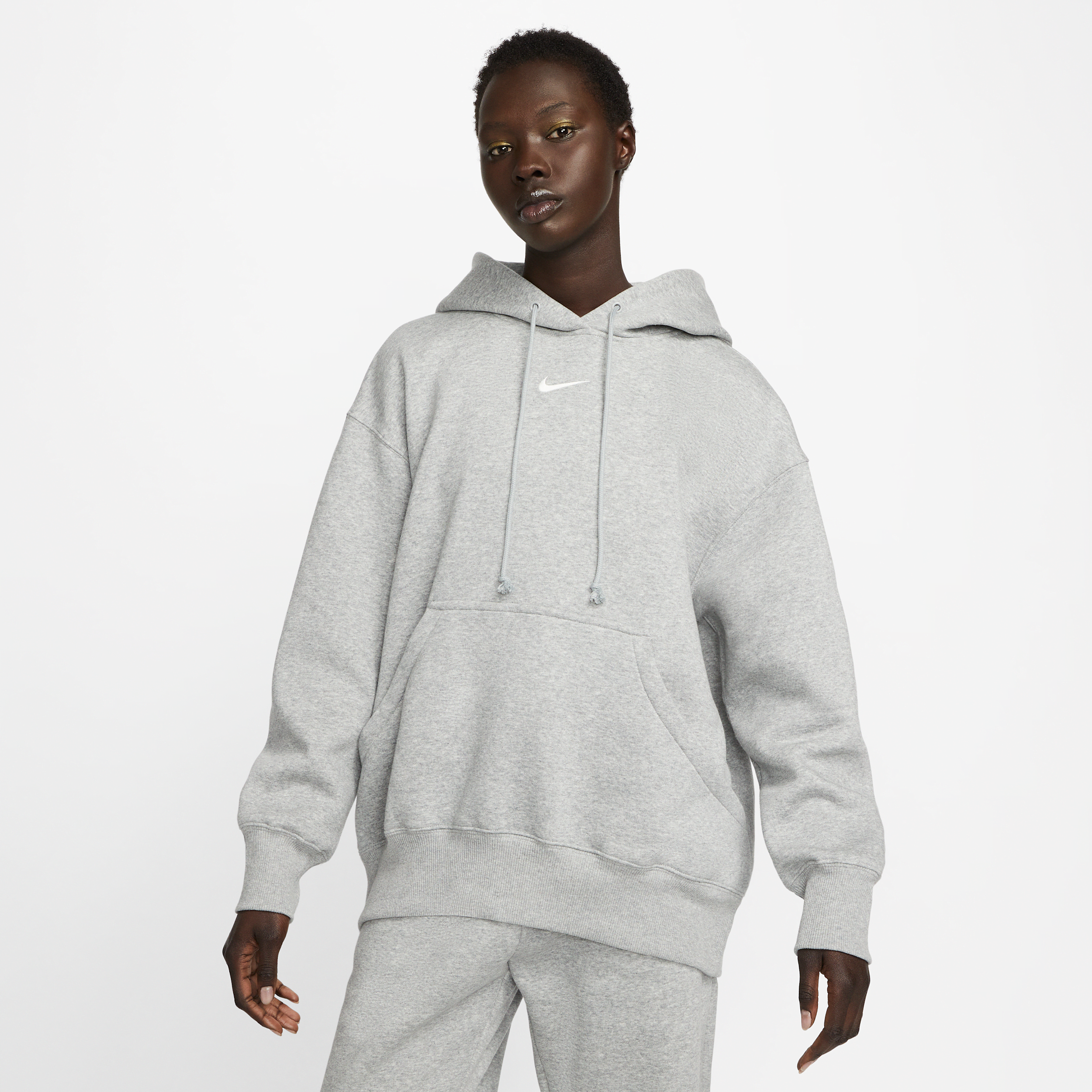Nike Phoenix Fleece Sudadera con capucha y ajuste oversize - Mujer - Gris