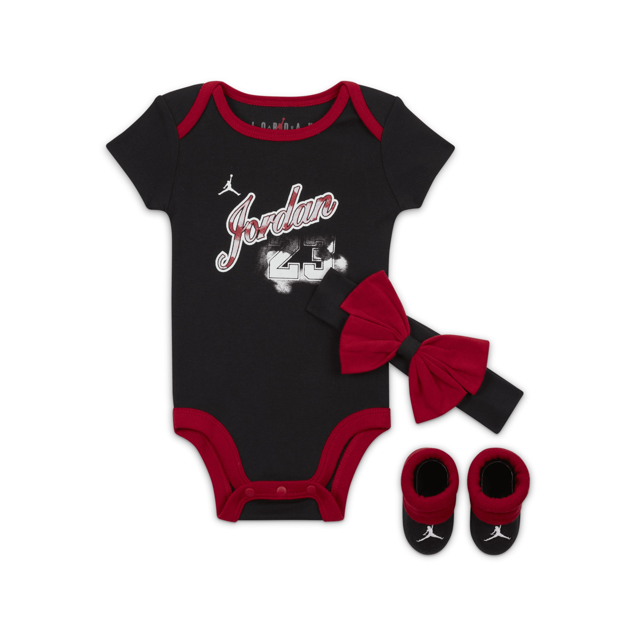 Jordan Sky Rookie-sæt i tre dele til babyer (3-6 M) - sort