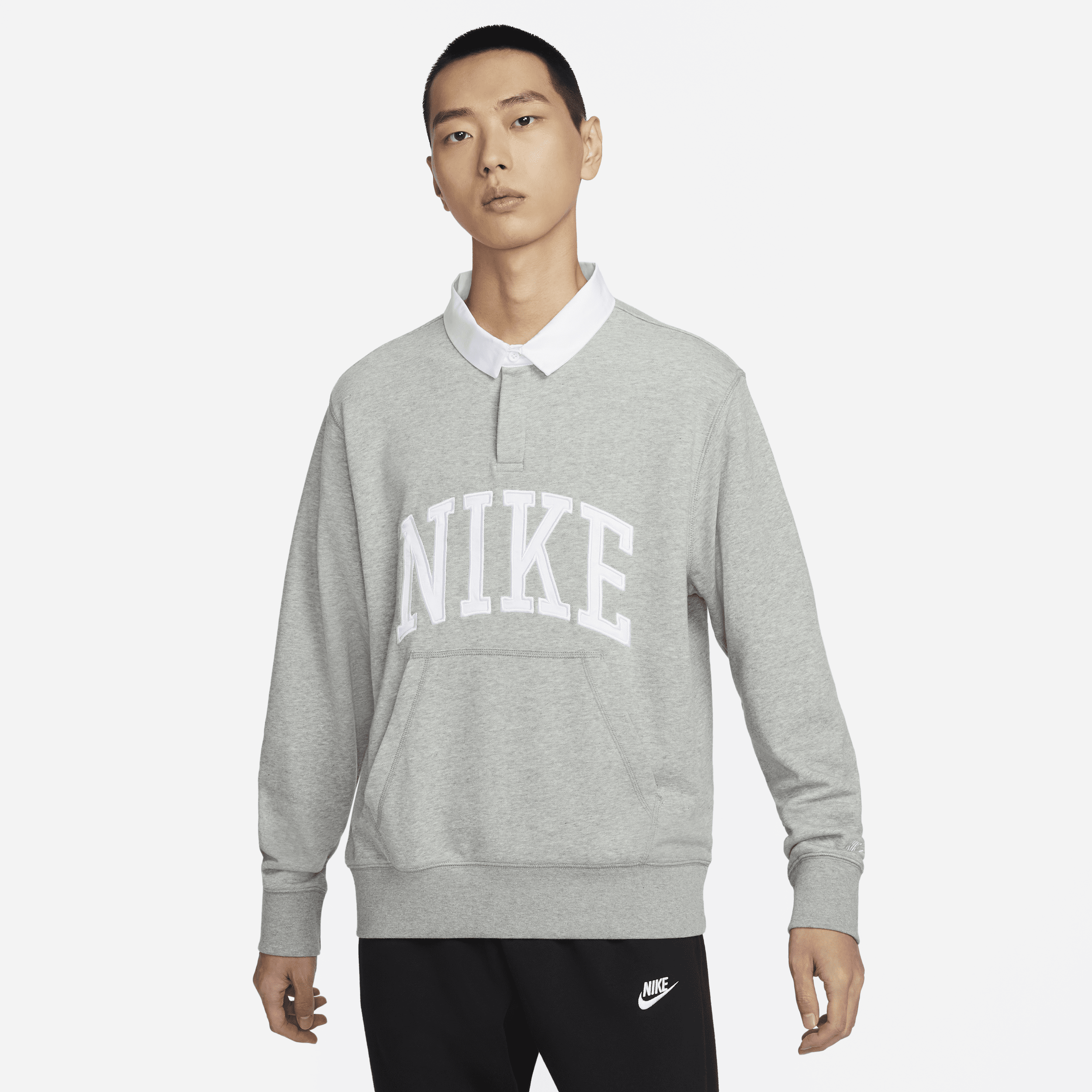 【ナイキ(NIKE)公式ストア】ナイキ クラブ フリース メンズ ロングスリーブ フリース ポロ FN3113-063 グレー 【ナイキ(NIKE)公式ストア】ナイキ クラブ フリース メンズ ロングスリーブ フリース ポロ FN3113-063 グレー