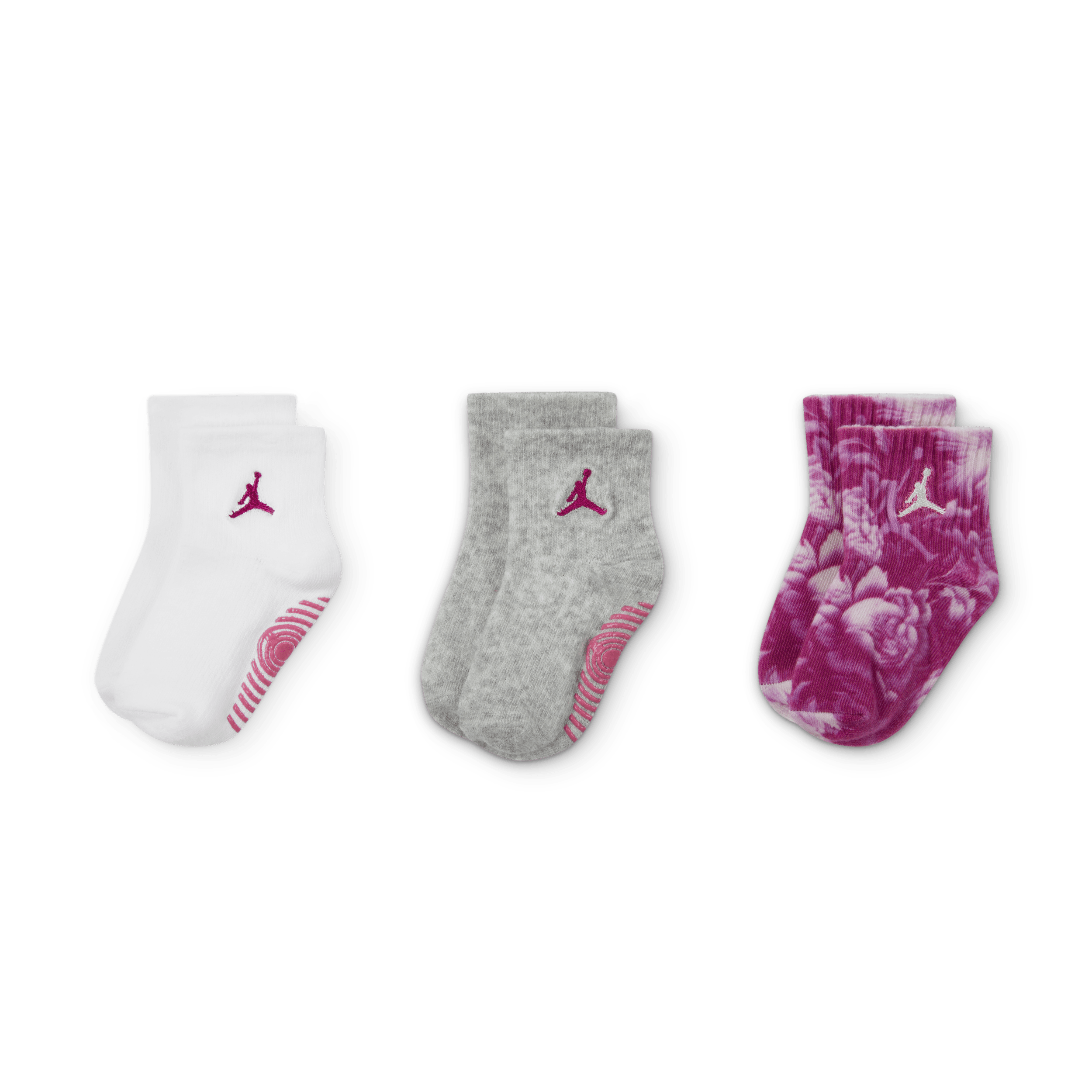 【ナイキ(NIKE)公式ストア】ジョーダン ベビー グリッパー ソックス (3足) HQ7253-664 ピンク 【ナイキ(NIKE)公式ストア】ジョーダン ベビー グリッパー ソックス (3足) HQ7253-664 ピンク