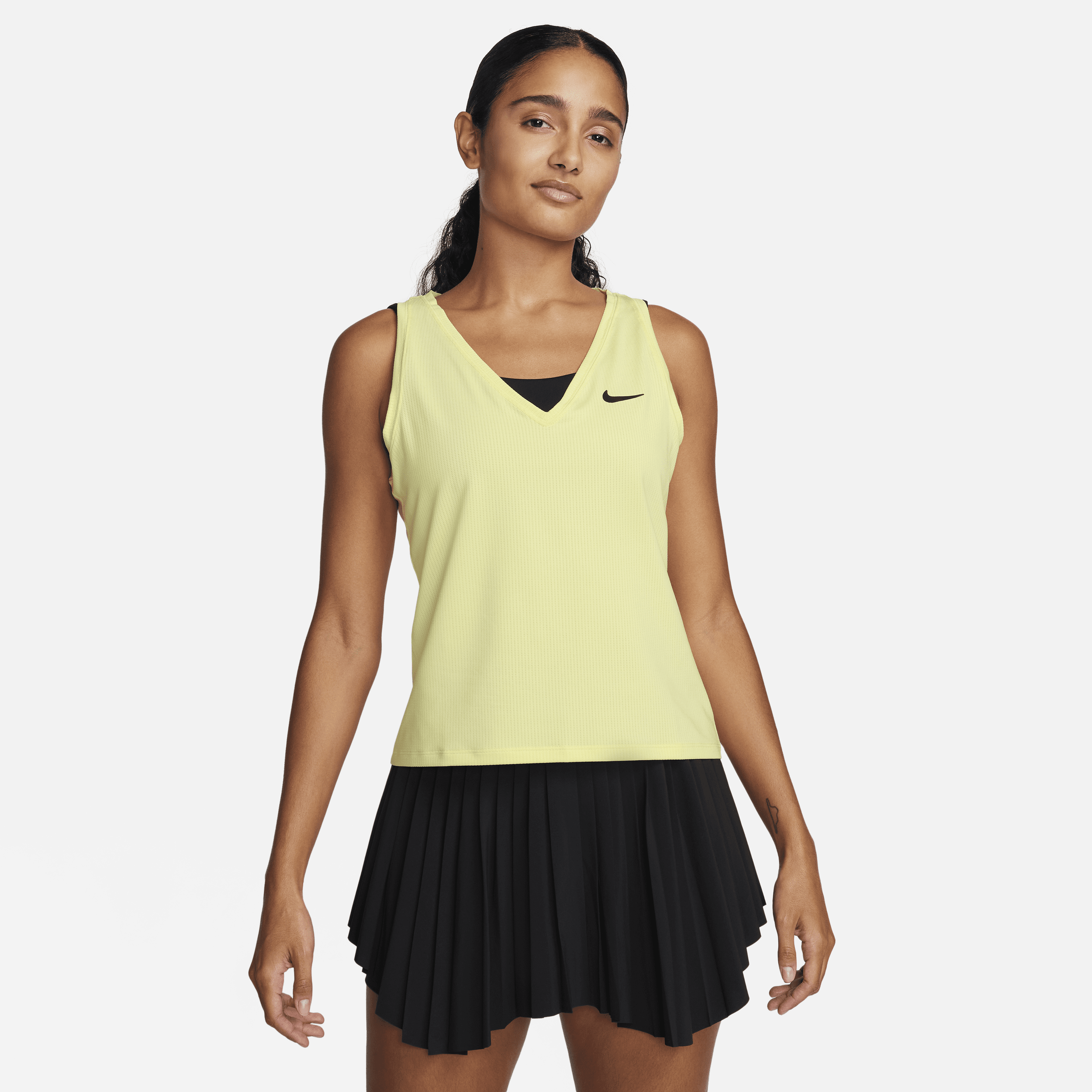 NikeCourt Victory Tennistanktop voor dames - Groen