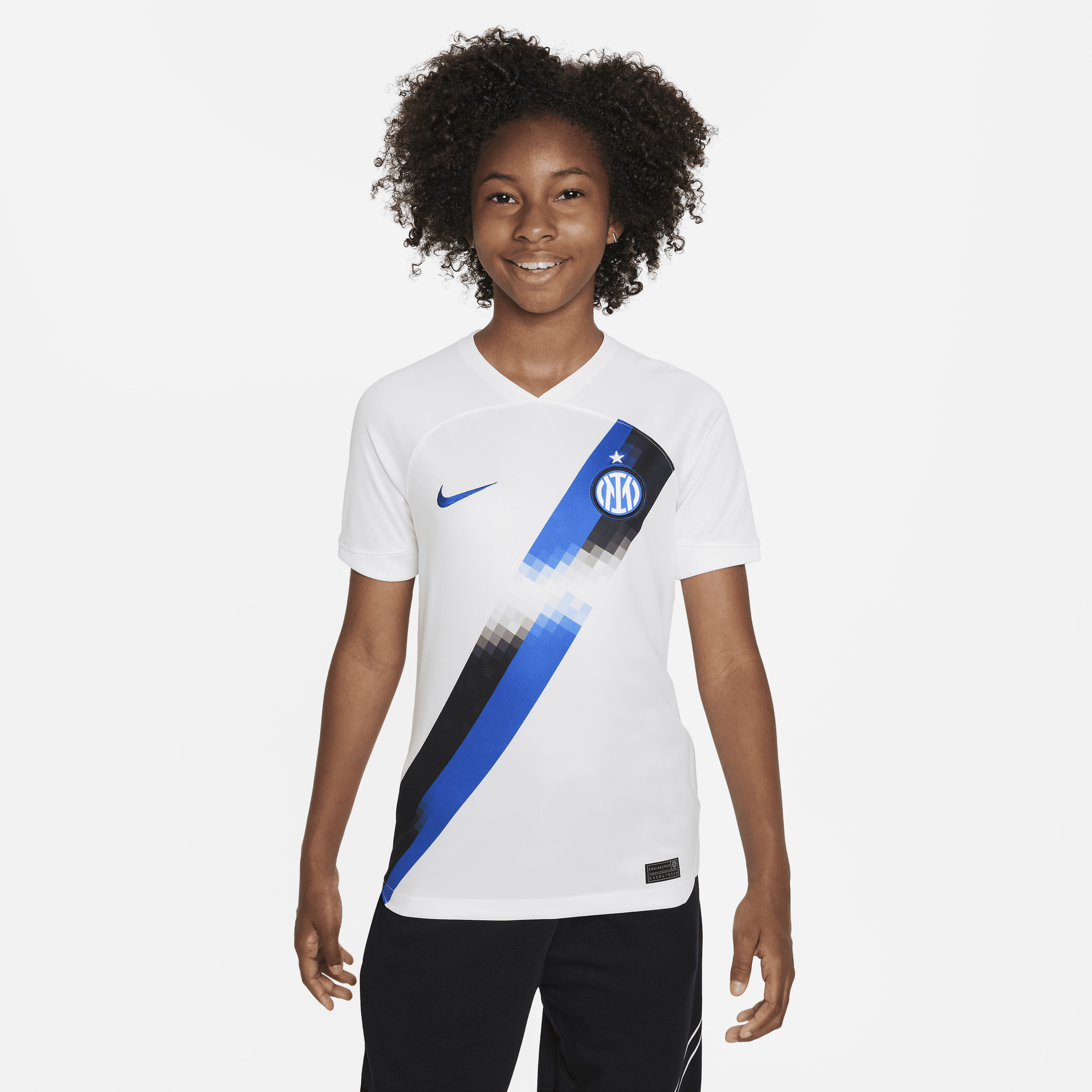 Segunda equipación Stadium Inter de Milán 2023/24 Camiseta de fútbol Nike Dri-FIT - Niño/a - Blanco
