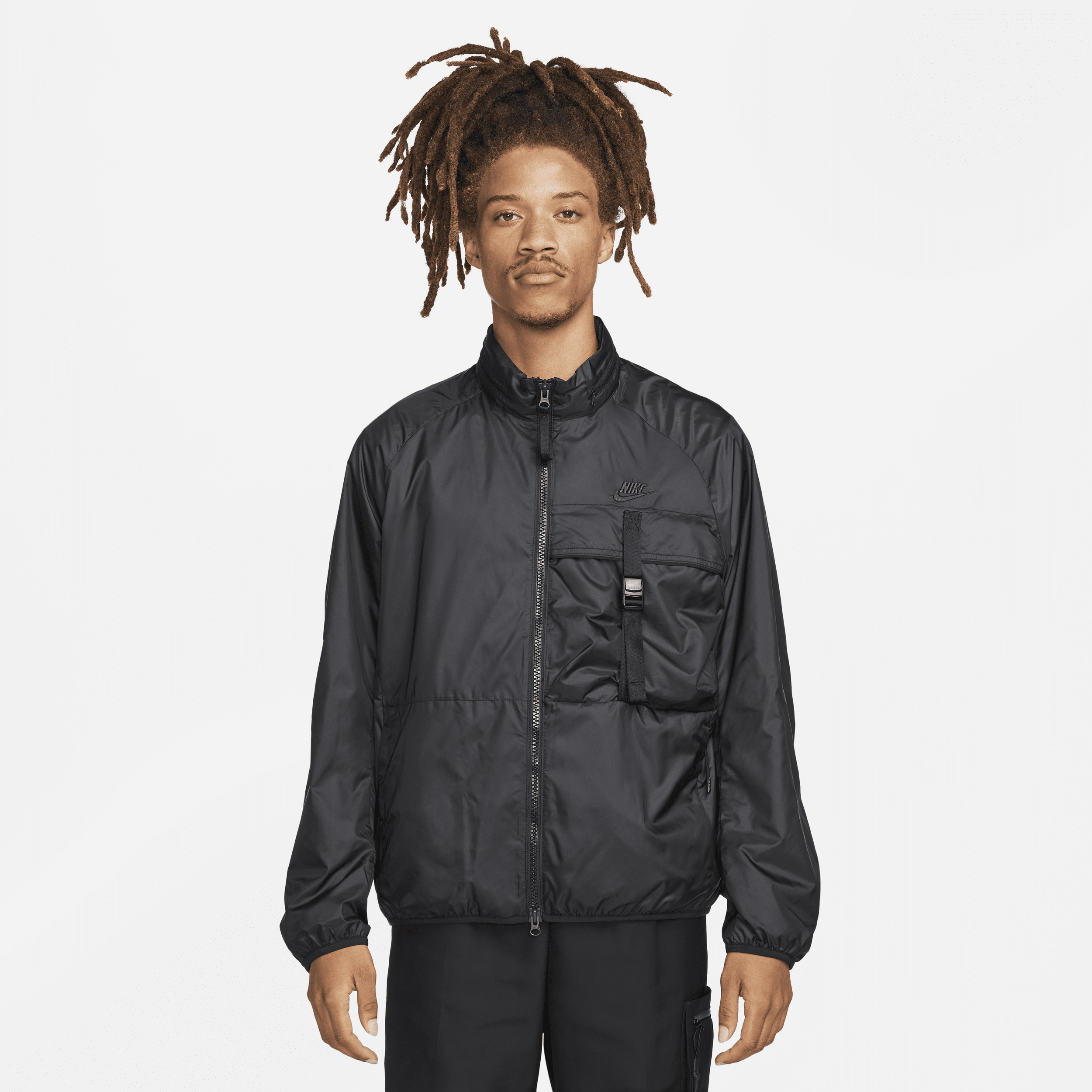 Vævet og sammenfoldelig Nike Sportswear Tech N24-jakke med for til mænd - sort