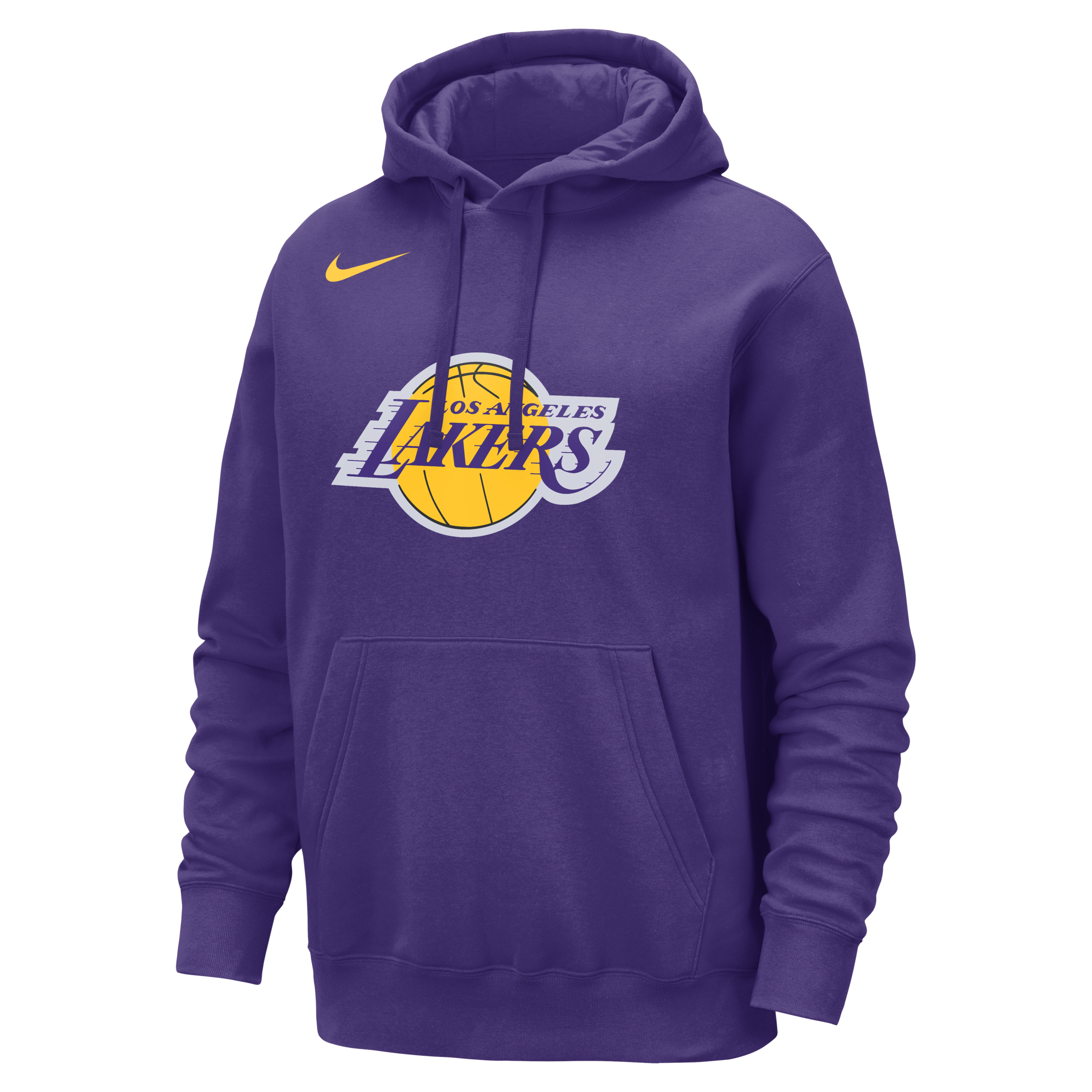 Los Angeles Lakers Club Nike NBA-pullover-hættetrøje til mænd - lilla