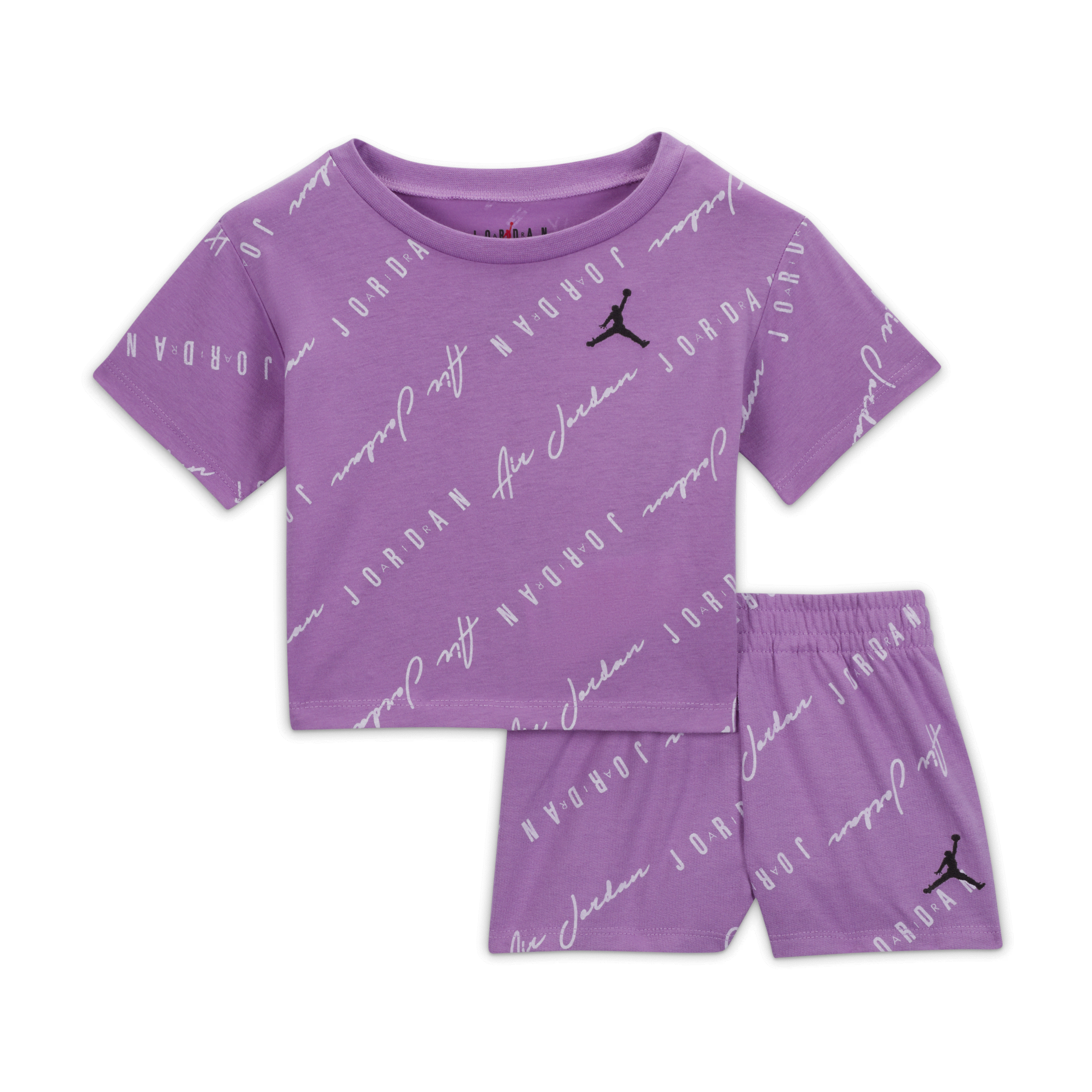 Jordan Essentials Set met shorts met print voor baby's (12-24 maanden) - Paars