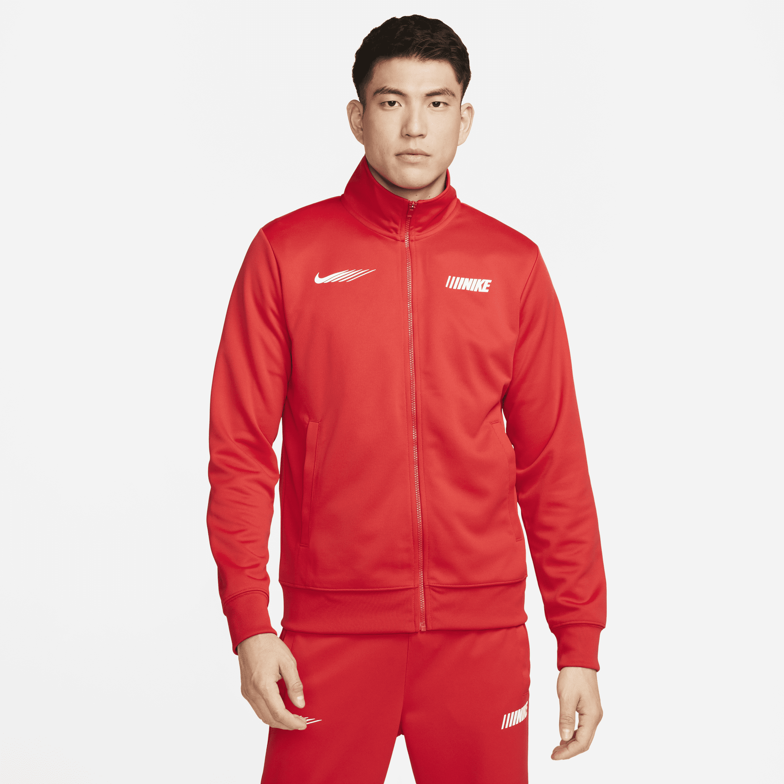 Nike Sportswear Standard Issue Trainingsjack voor heren - Rood