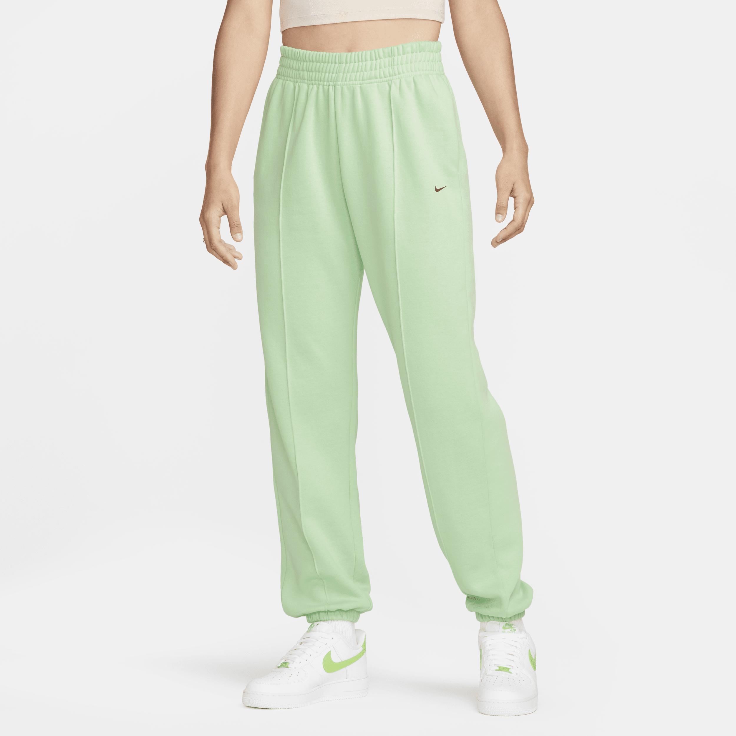Løstsiddende Nike Sportswear-fleecebukser til kvinder - grøn