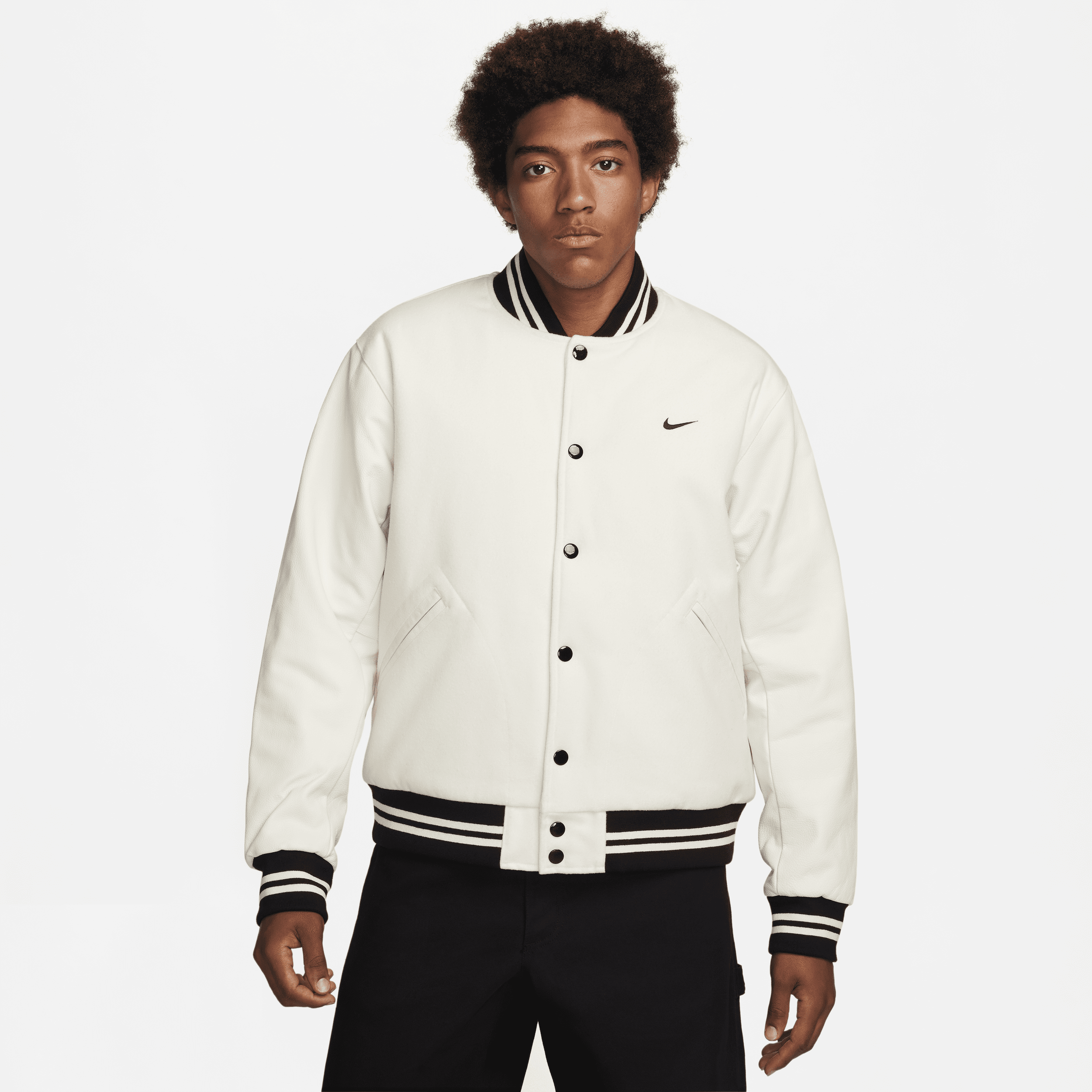 Nike Authentics Varsity-jakke til mænd - hvid