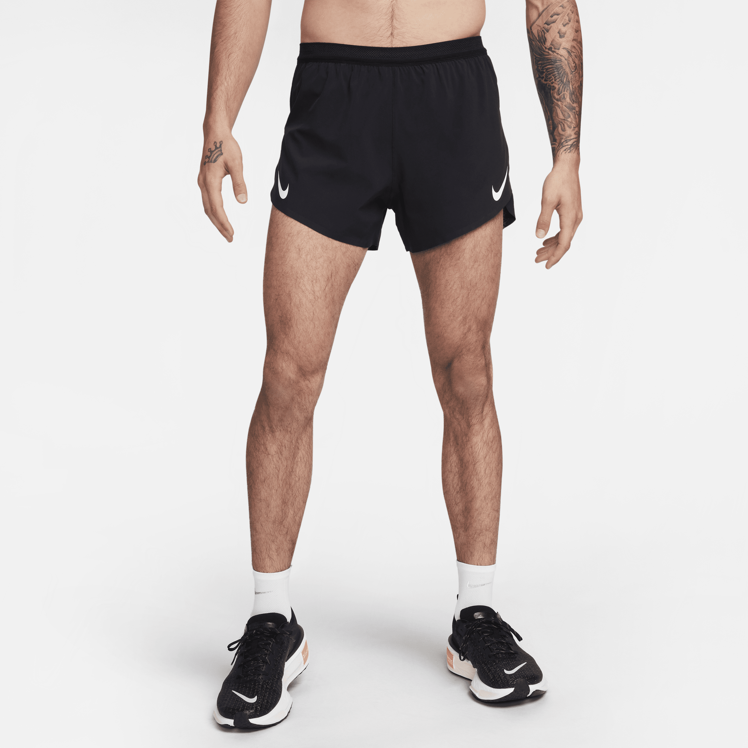 Nike AeroSwift Dri-FIT ADV-løbeshorts med indershorts (10 cm) til mænd - sort