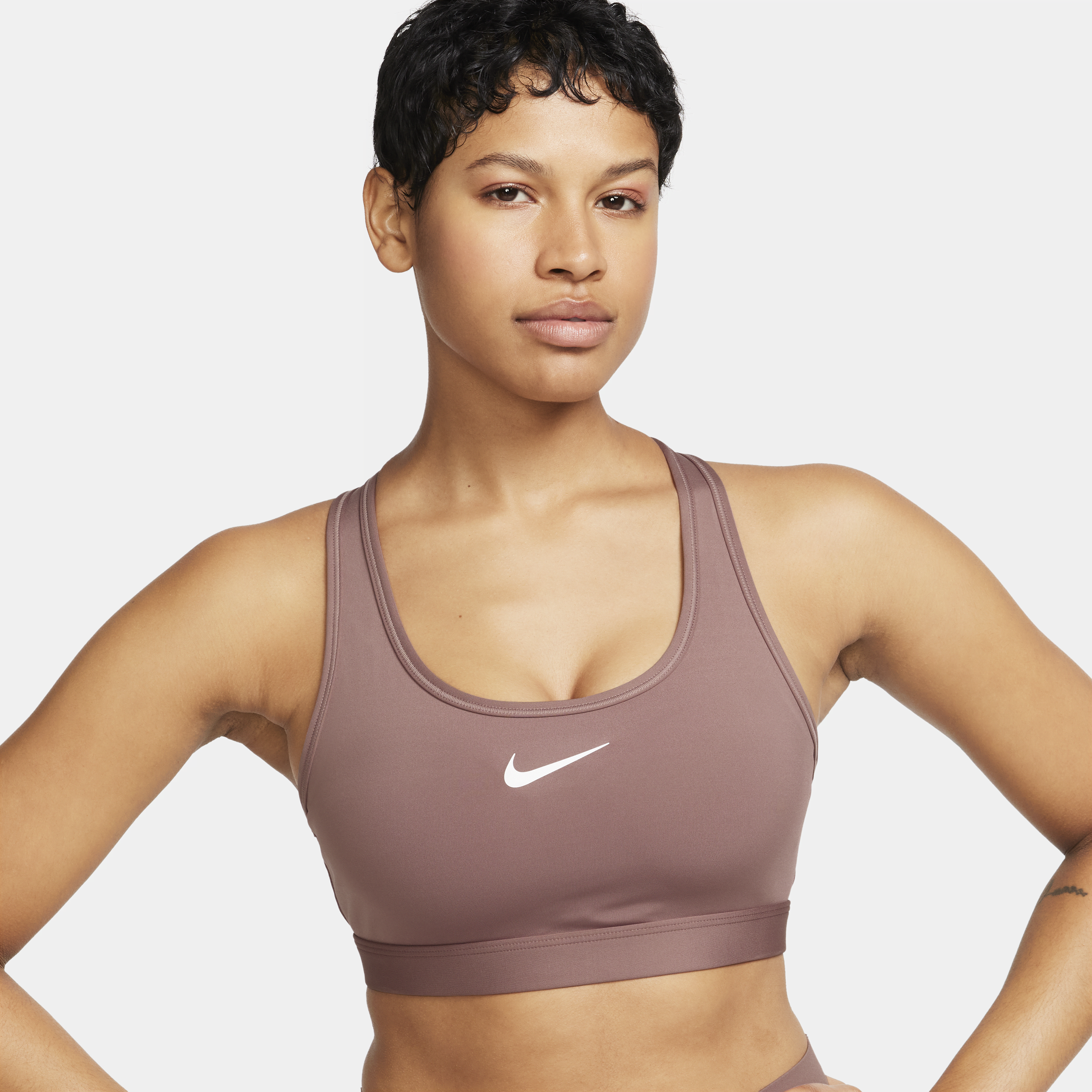 Bra imbottito Nike Swoosh Medium Support – Donna - Viola
