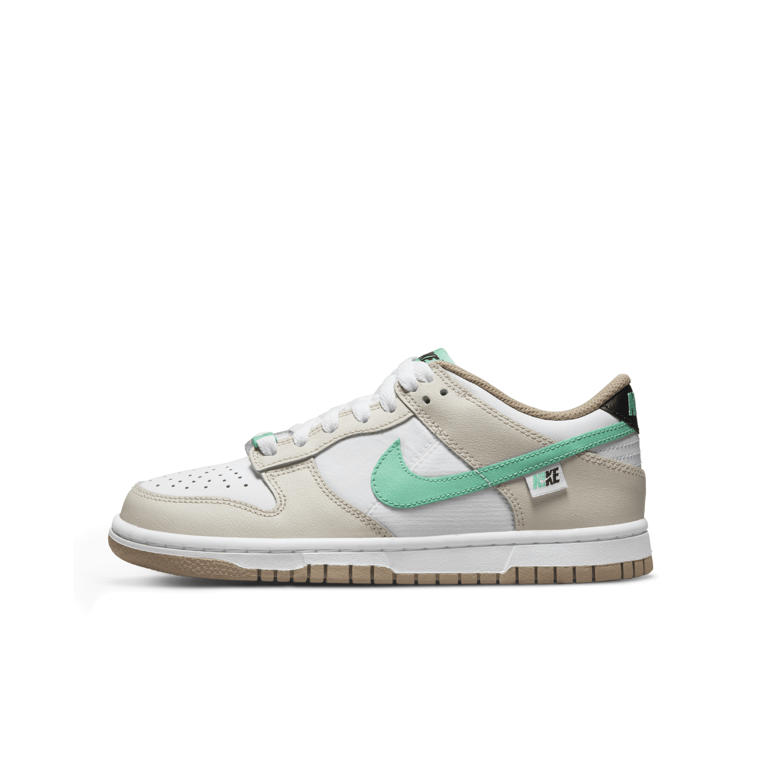 Nike Dunk Low-sko til større børn - hvid