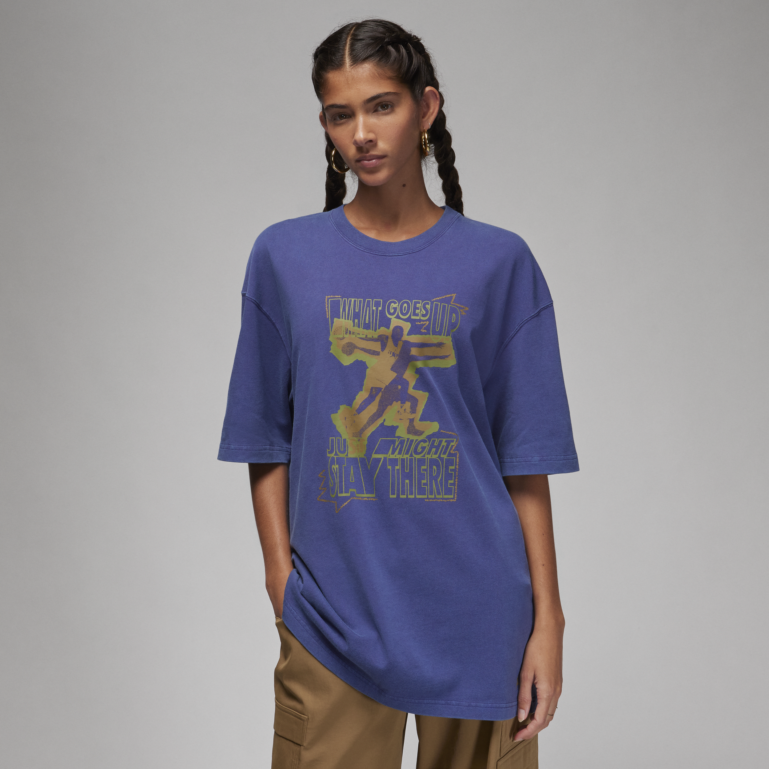 Nike Overdimensioneret Jordan-T-shirt til kvinder - lilla