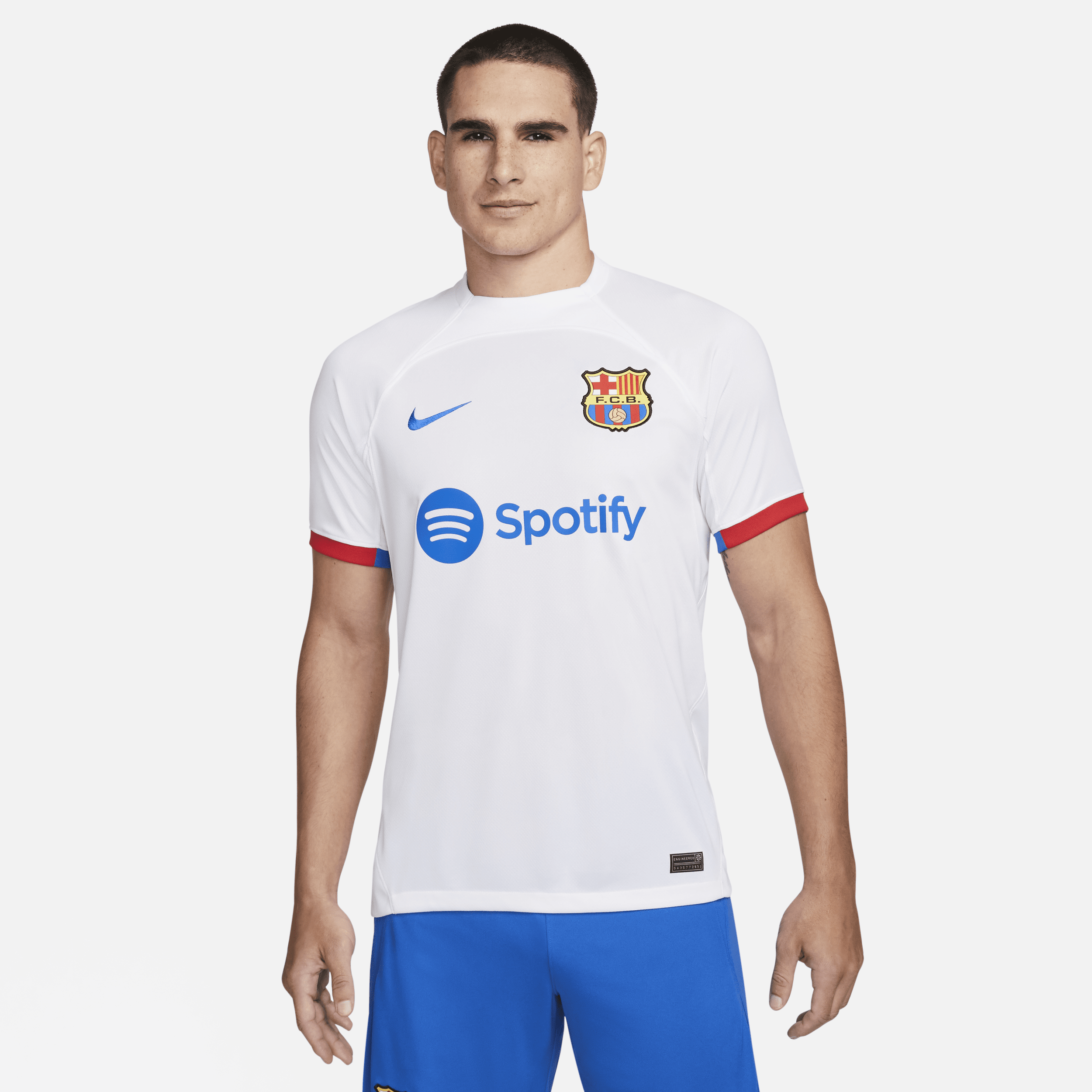 FC Barcelona 2023/24 Stadium Away-Nike Dri-FIT-fodboldtrøje til mænd - hvid