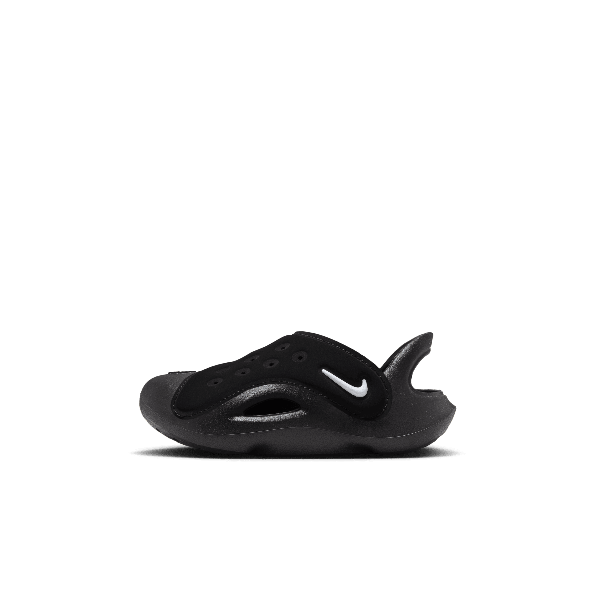 Nike Aqua Swoosh-sandaler til babyer/småbørn - sort