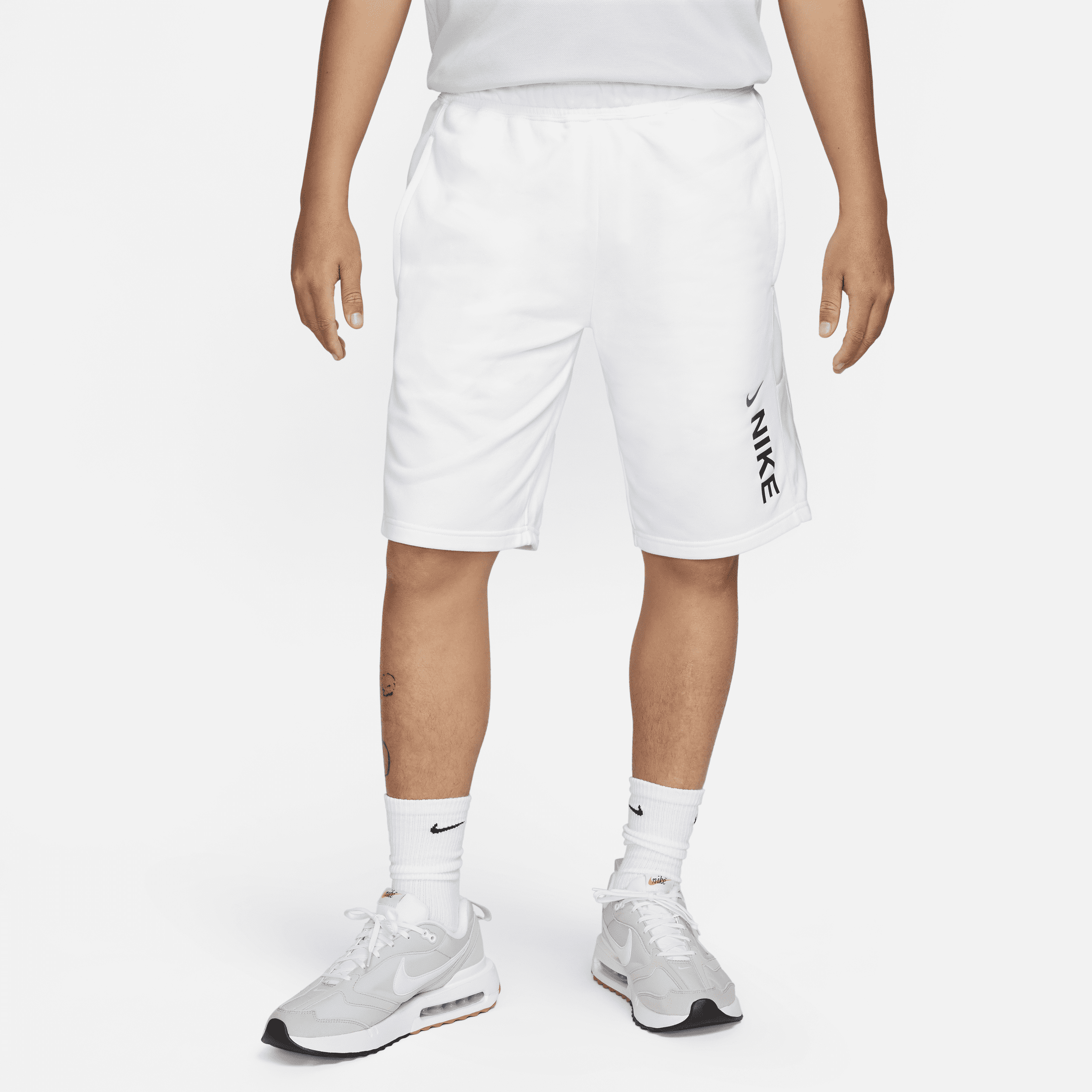 Nike Sportswear Hybrid-shorts i french terry til mænd - hvid