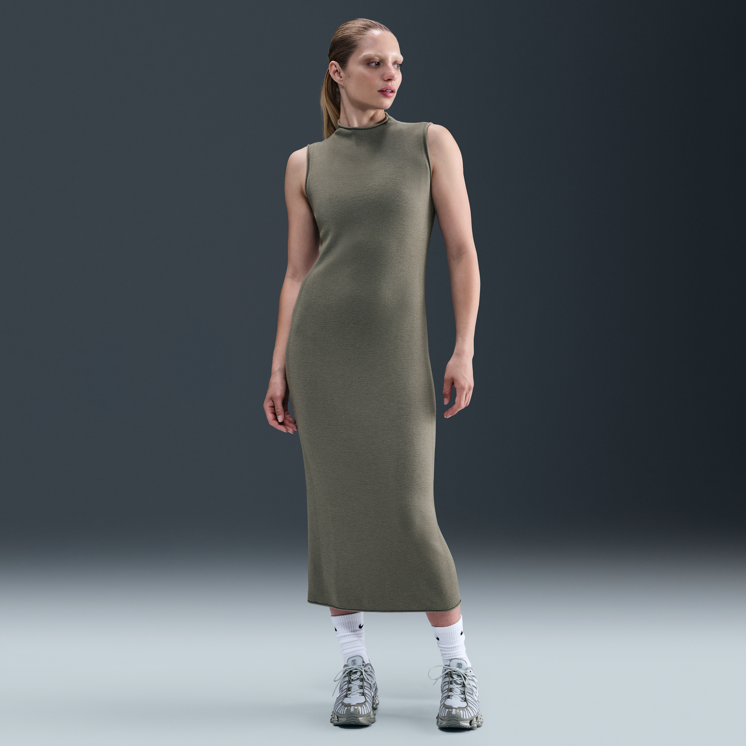 【ナイキ(NIKE)公式ストア】ナイキ ウール クラシックス ニット ドレス HM9449-320 グリーン 【ナイキ(NIKE)公式ストア】ナイキ ウール クラシックス ニット ドレス HM9449-320 グリーン