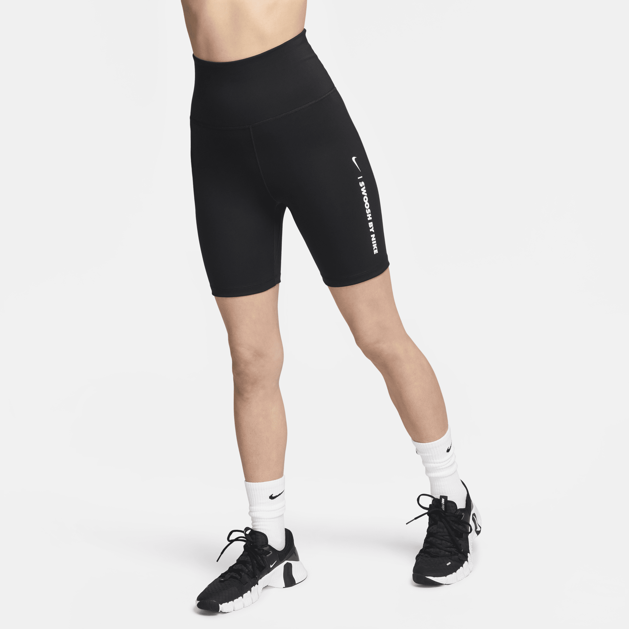 Shorts da ciclista 18 cm a vita alta Nike One – Donna - Nero