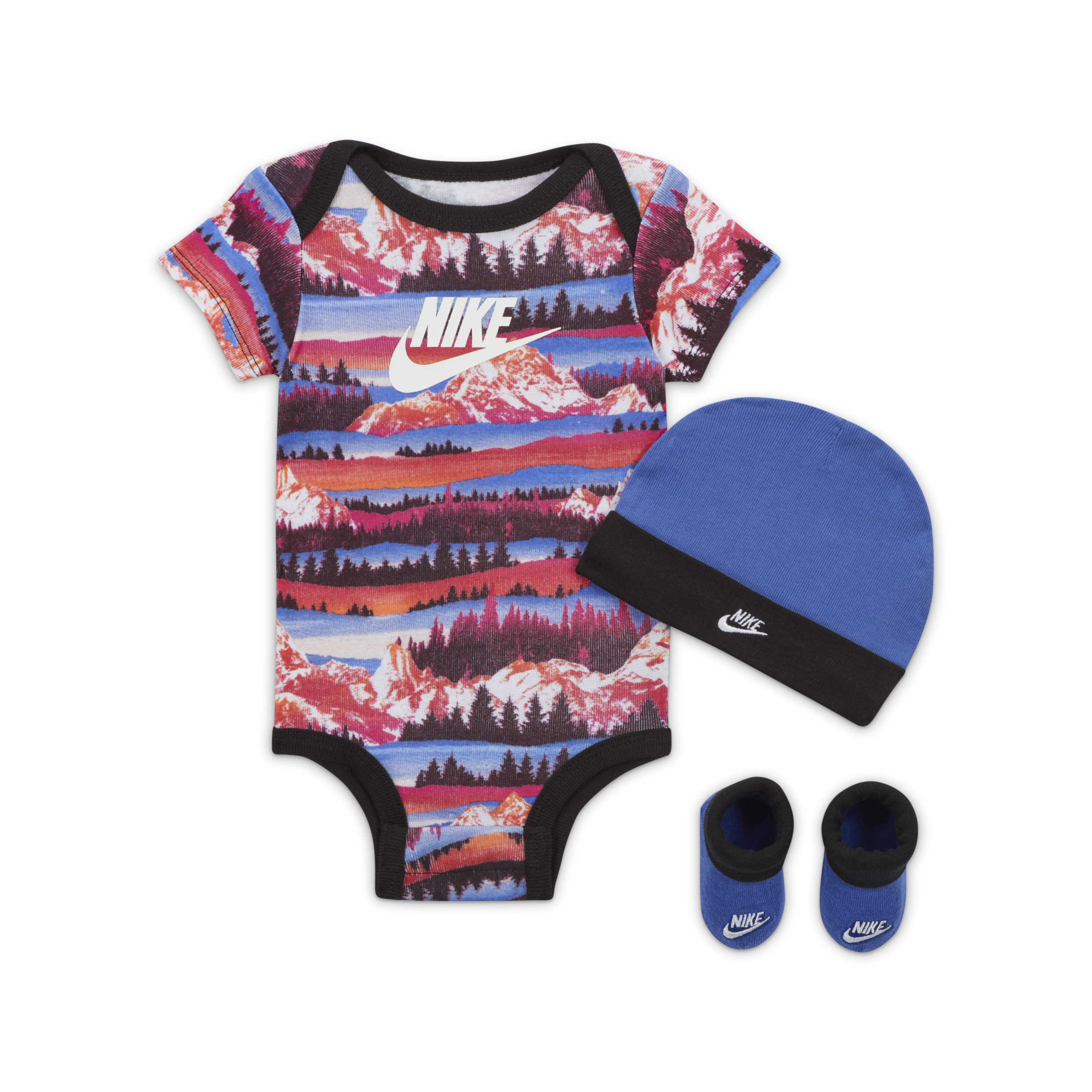 Tredelt Nike Snow Day-bodysuit i æske til babyer - lilla