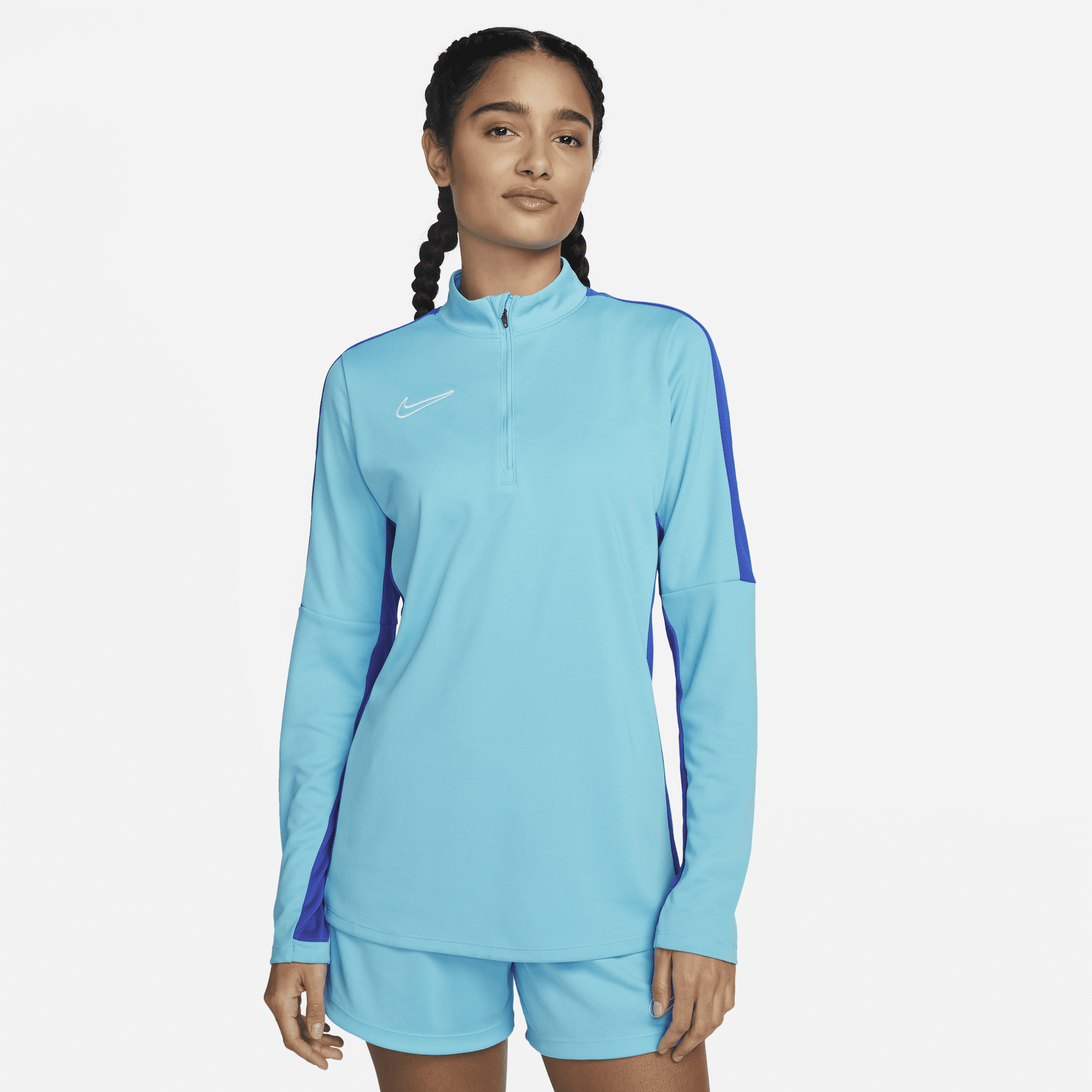 Nike Dri-FIT Academy-fodboldtræningstop til kvinder - blå