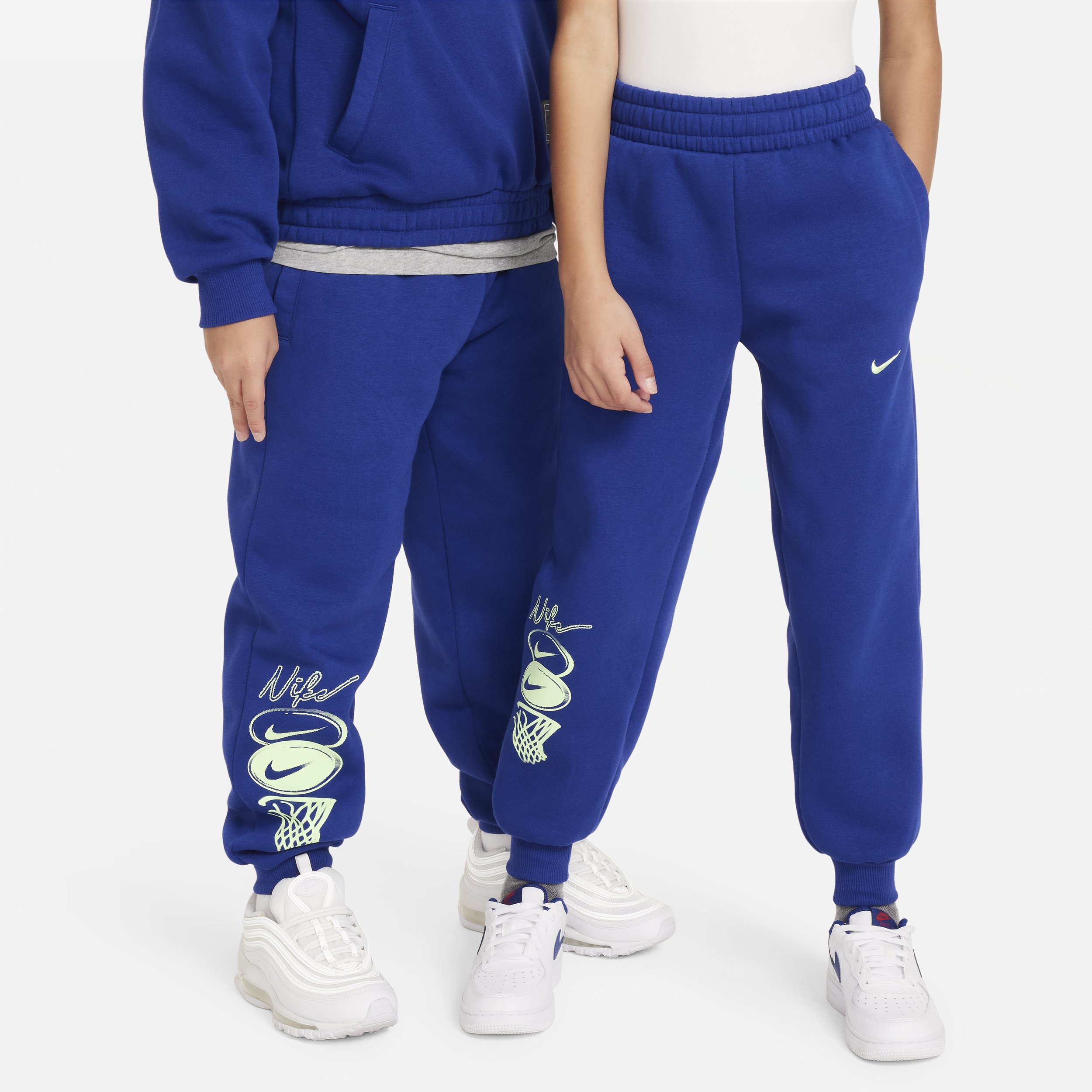 Nike Culture of Basketball-fleecebukser til større børn - blå