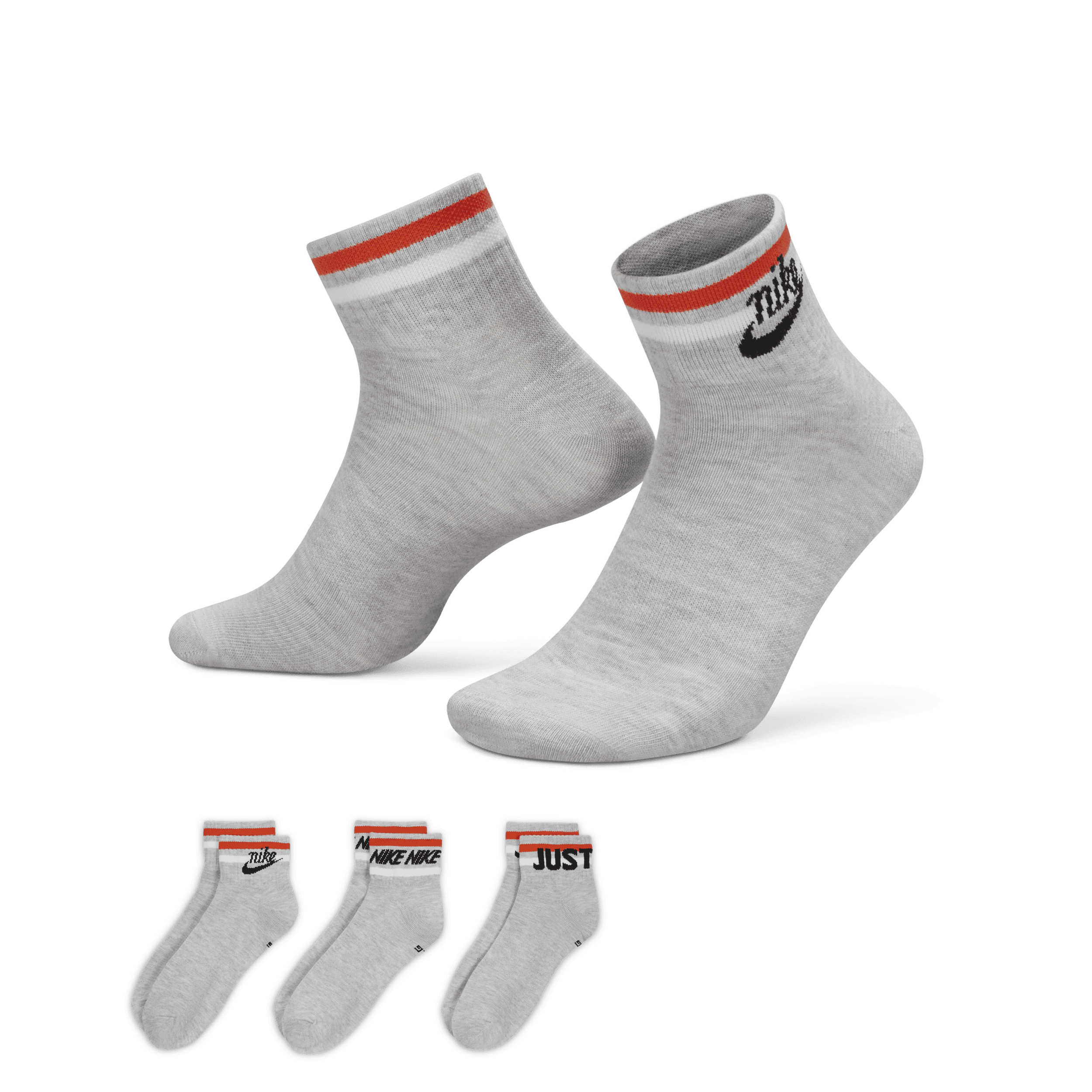 Calze alla caviglia Nike Everyday Essential (3 paia) - Grigio