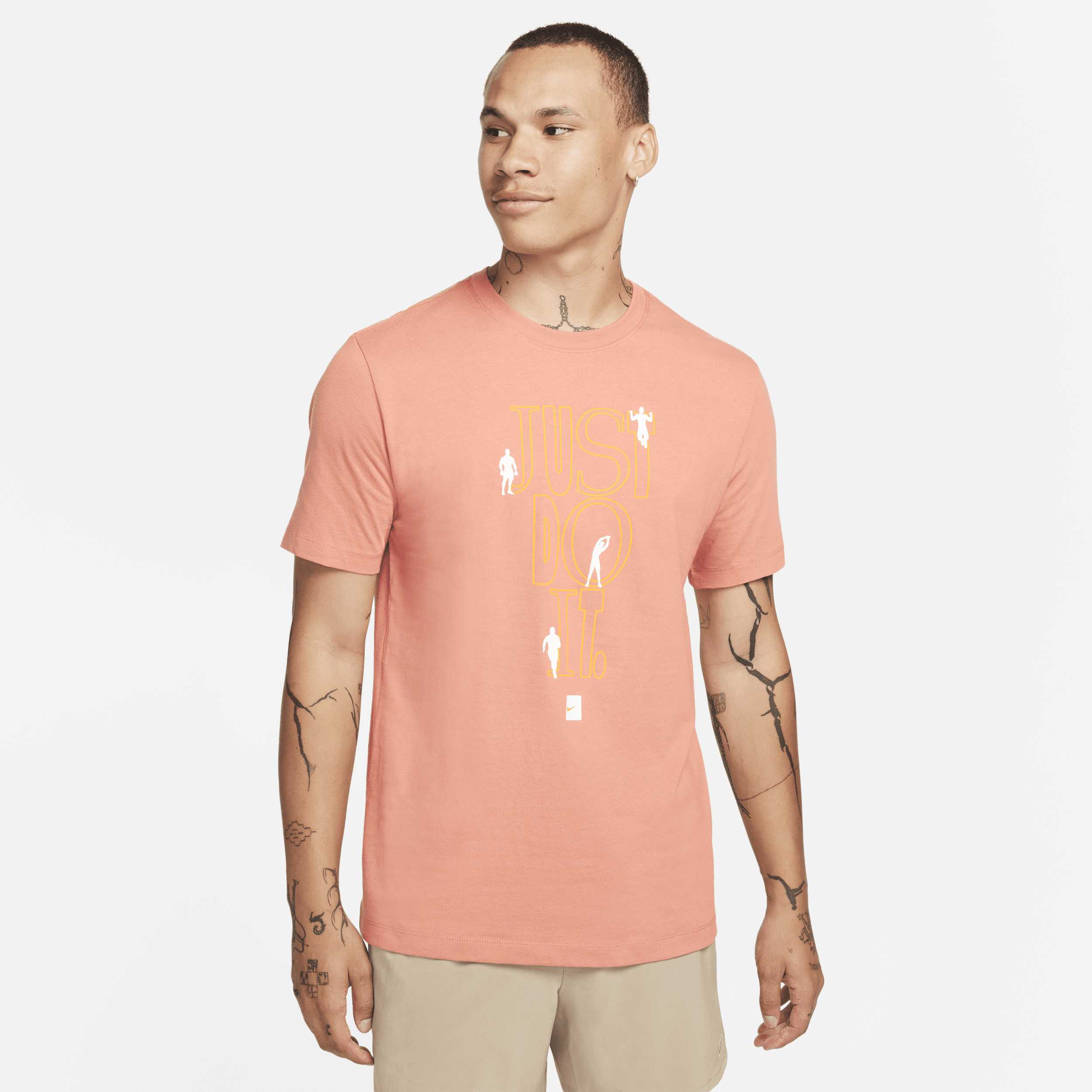 Nike Fitness T-shirt met graphic voor heren - Bruin