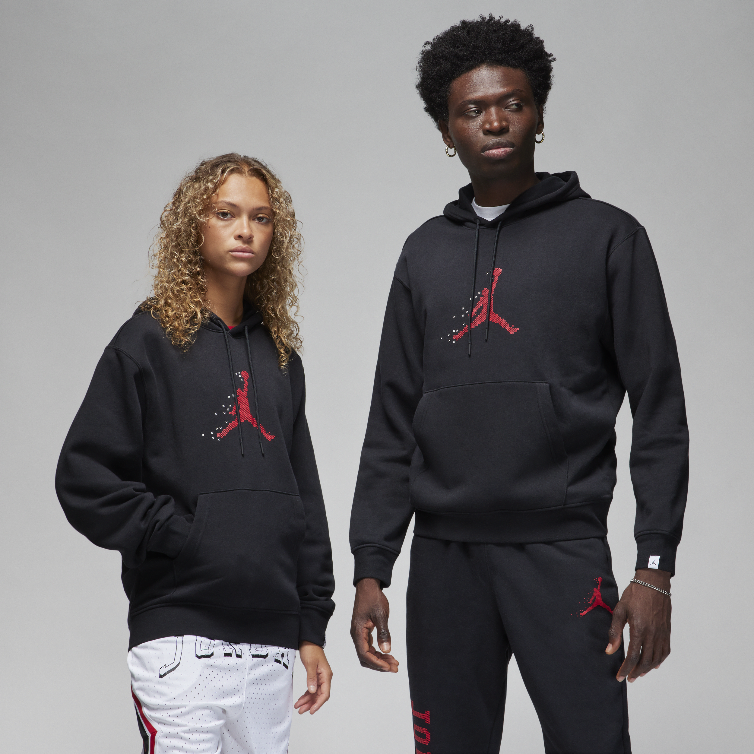 Nike Felpa pullover in fleece con cappuccio Jordan Essentials Holiday - Nero