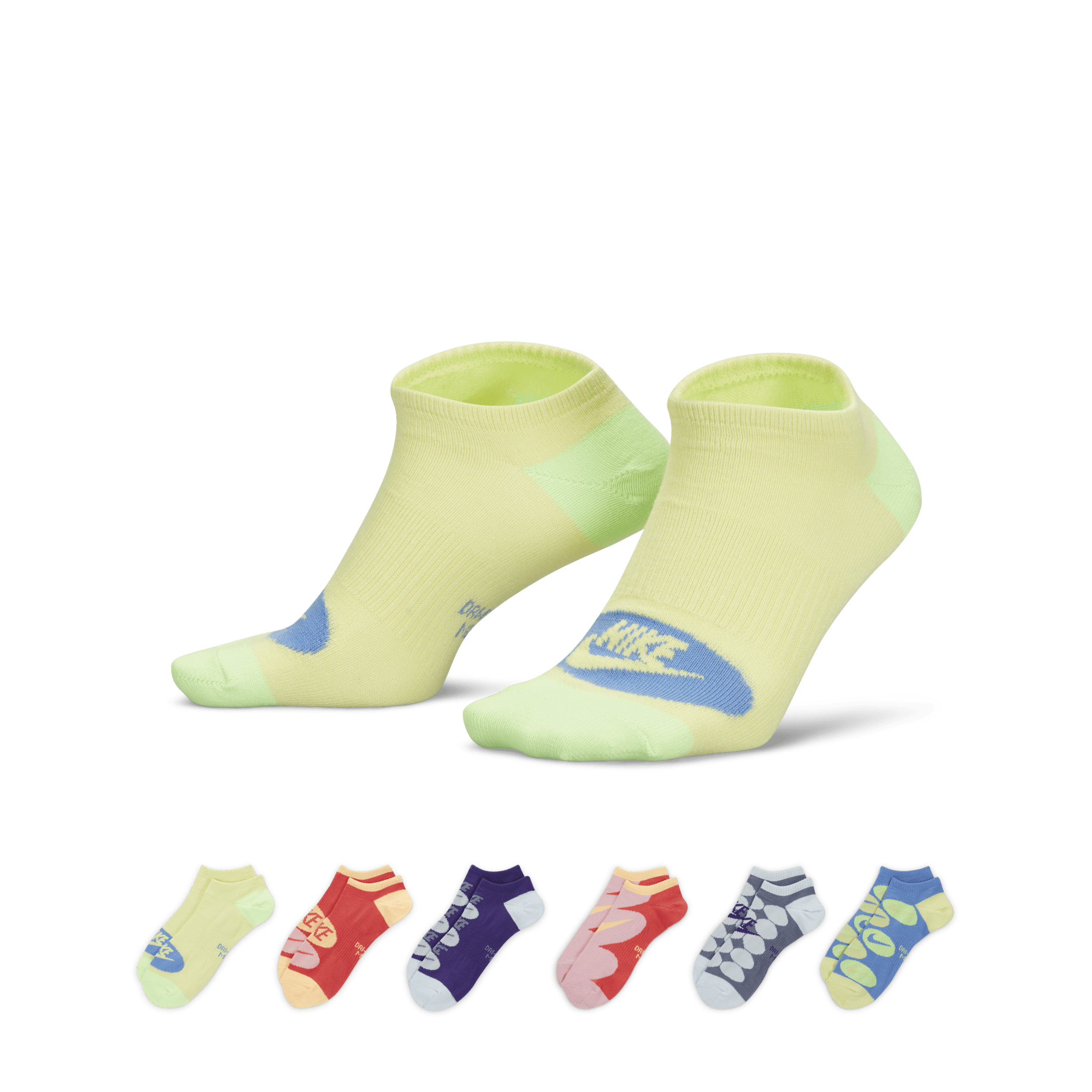Nike Everyday Lightweight Calcetines invisibles de entrenamiento (6 pares) - Multicolor