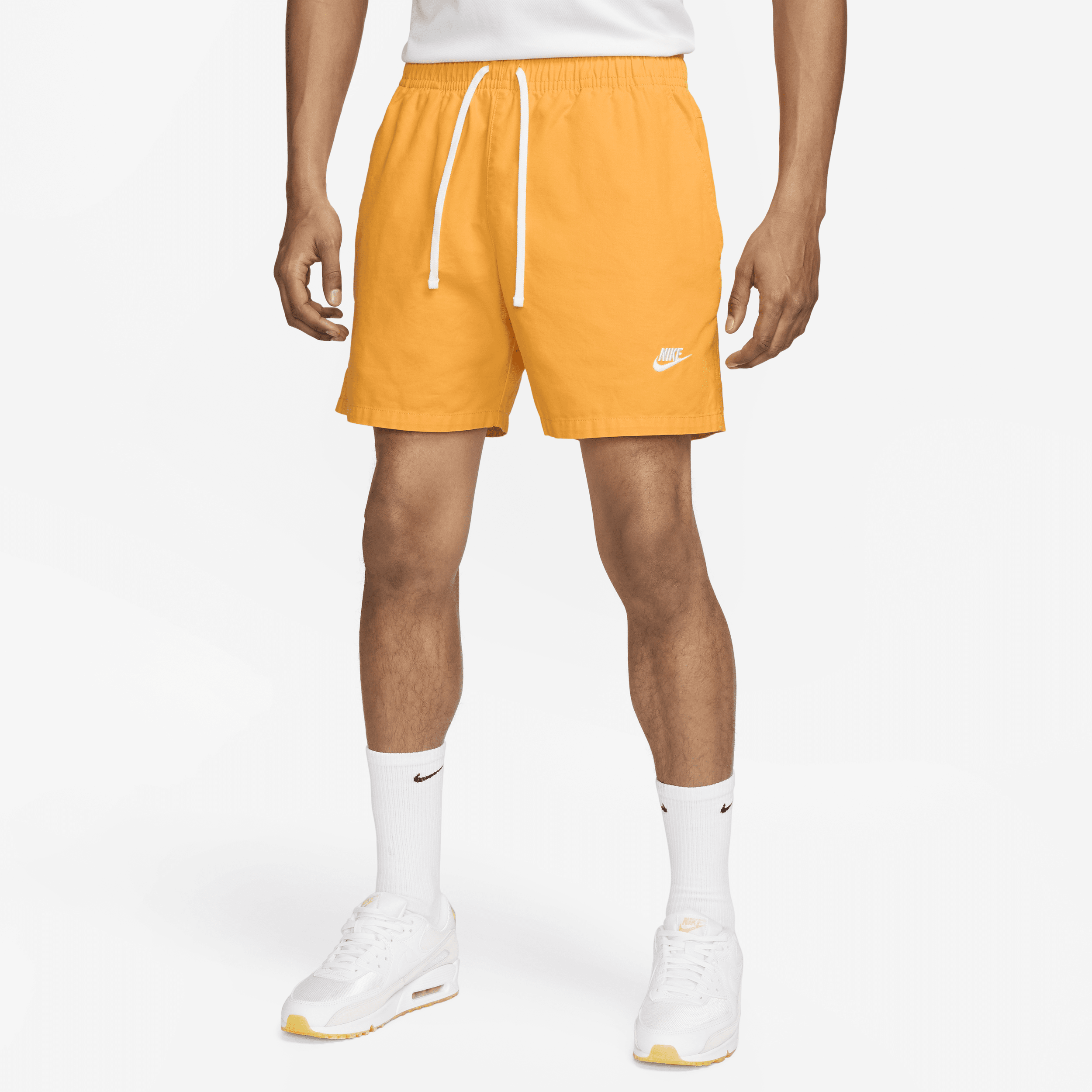 Nike yellow hot sale woven shorts