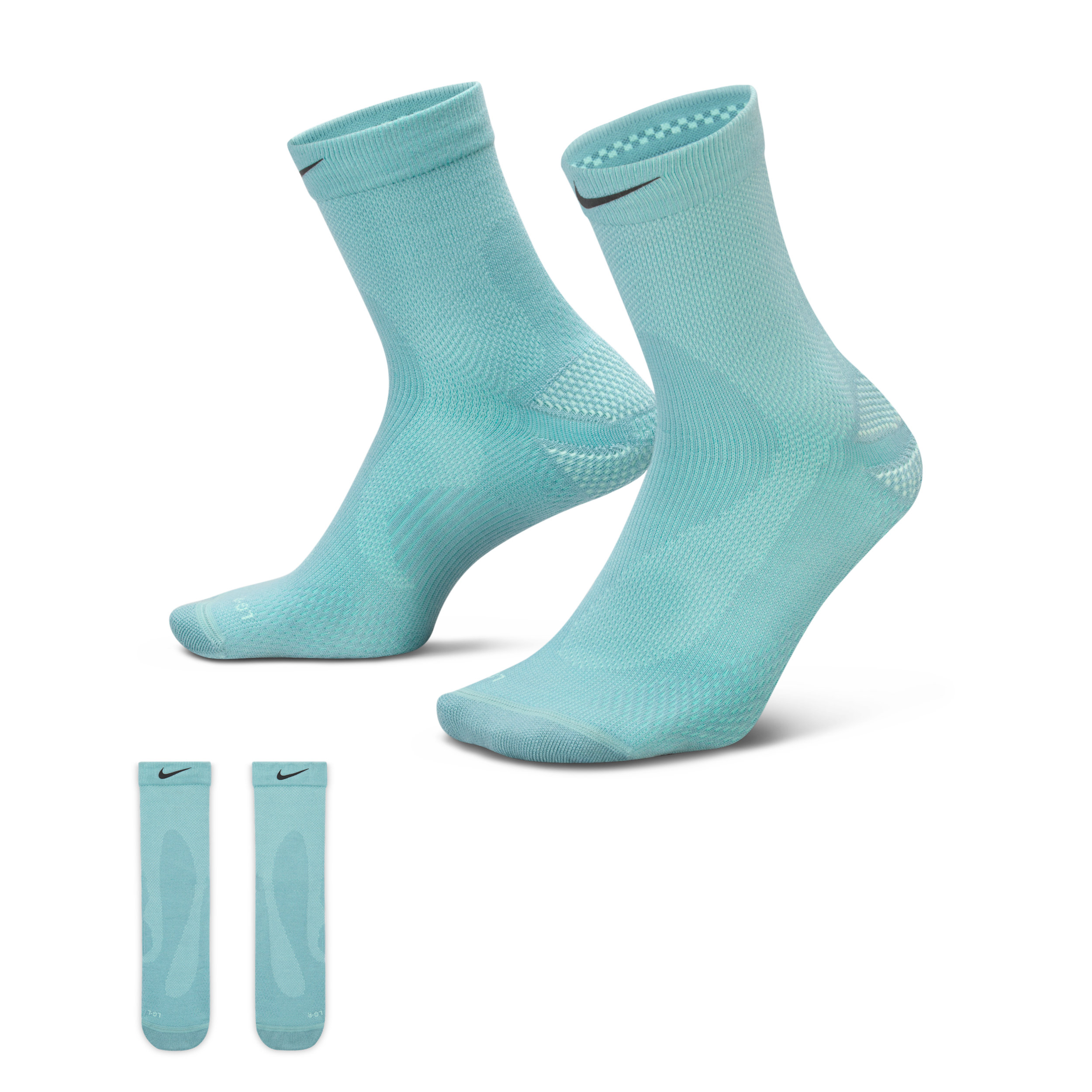 Micro calze di media lunghezza in lana Nike Running (1 paio) - Verde