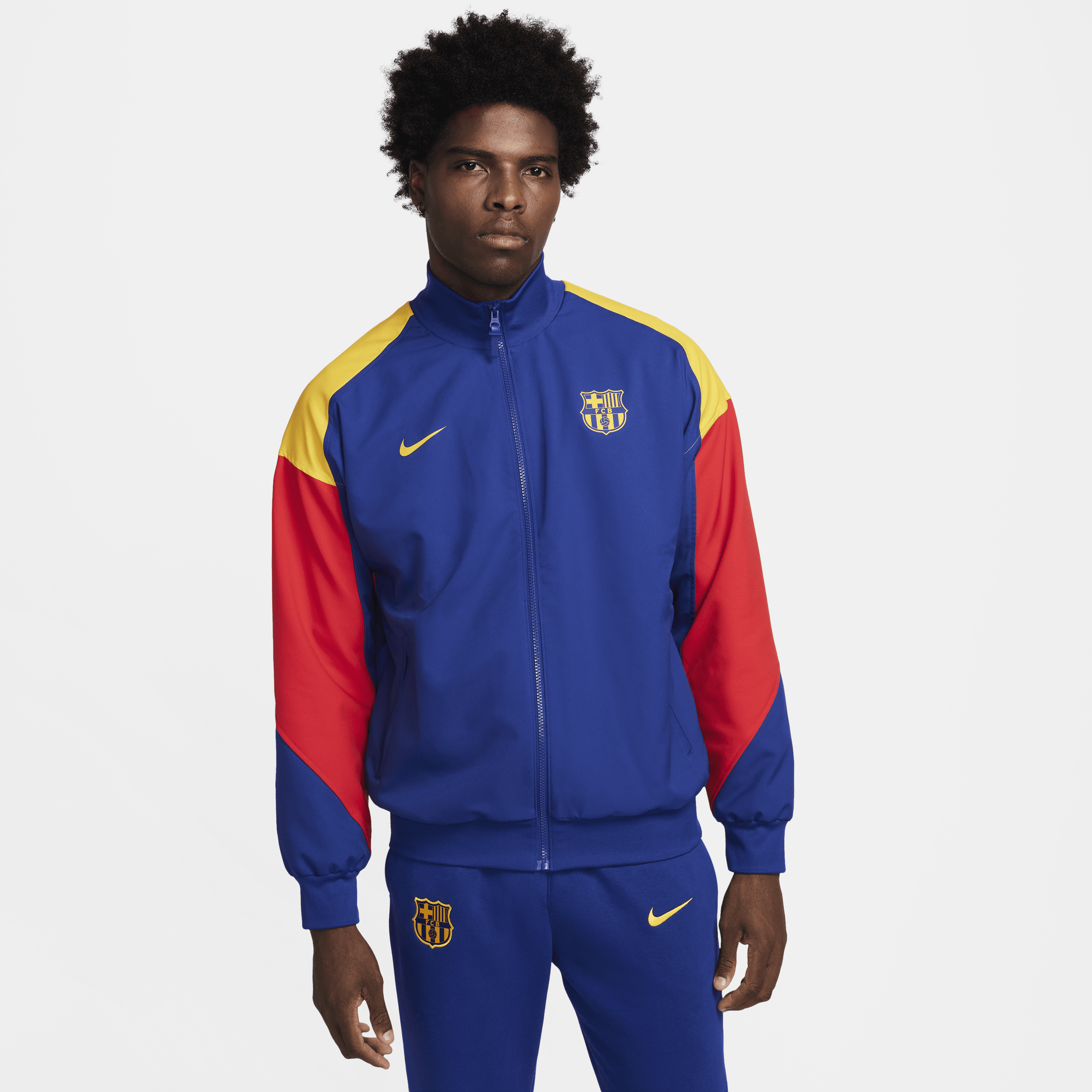 Track jacket da calcio Nike Dri-FIT FC Barcelona Strike – Uomo - Blu