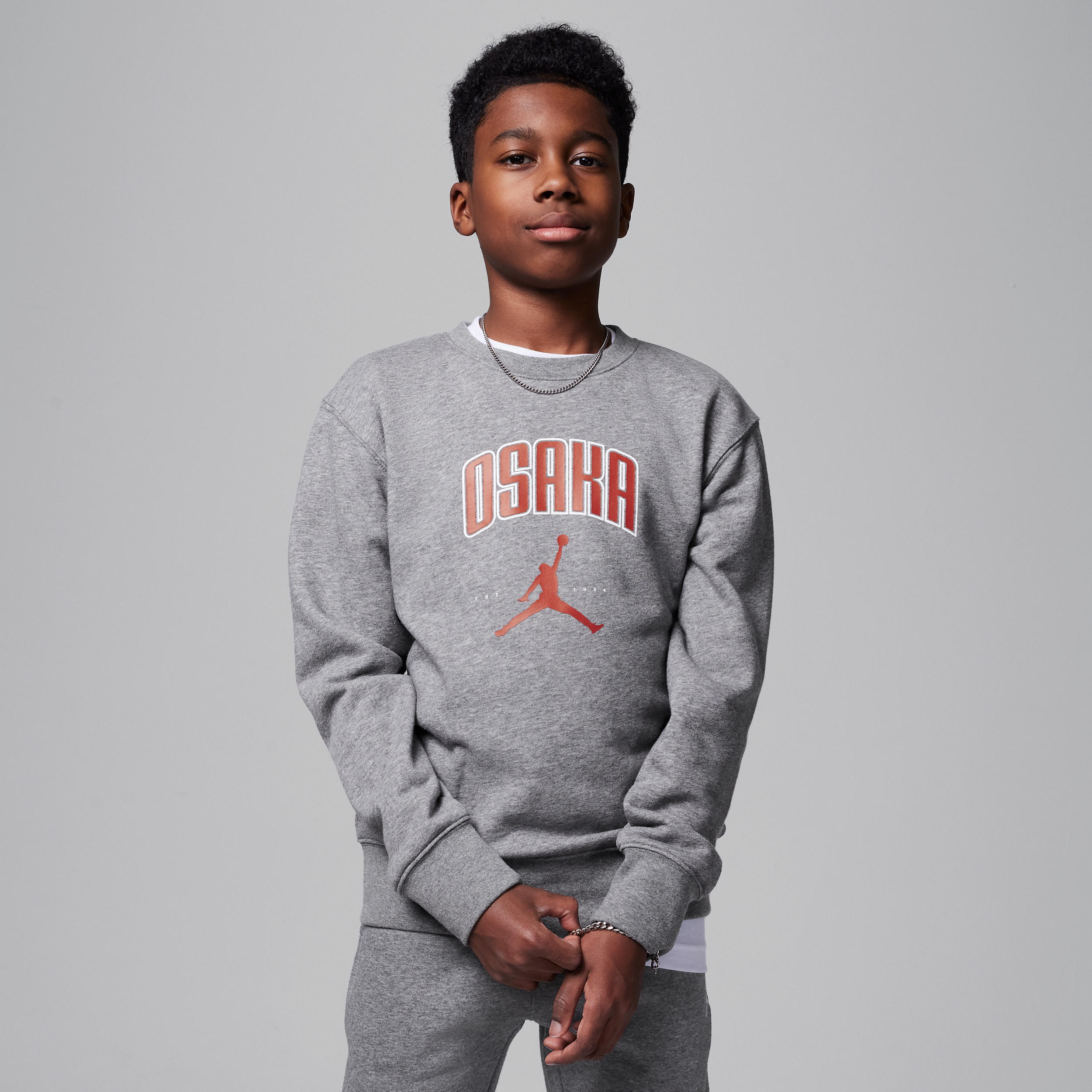 【ナイキ(NIKE)公式ストア】ジョーダン ジュニア 大阪 シティ クルー IF3748-091 グレー 【ナイキ(NIKE)公式ストア】ジョーダン ジュニア 大阪 シティ クルー IF3748-091 グレー