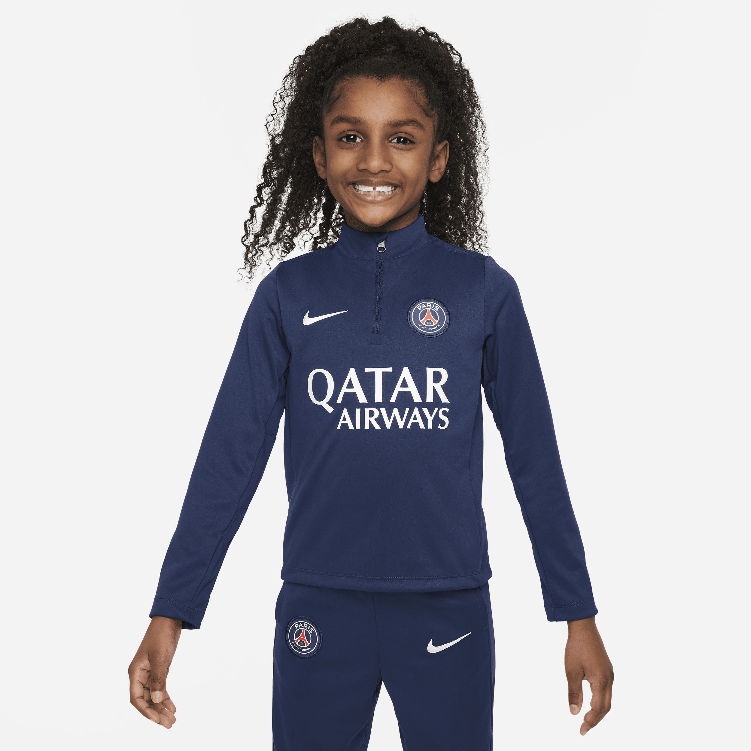 Paris Saint-Germain Academy Pro-Nike-fodboldtræningstrøje til mindre børn - blå