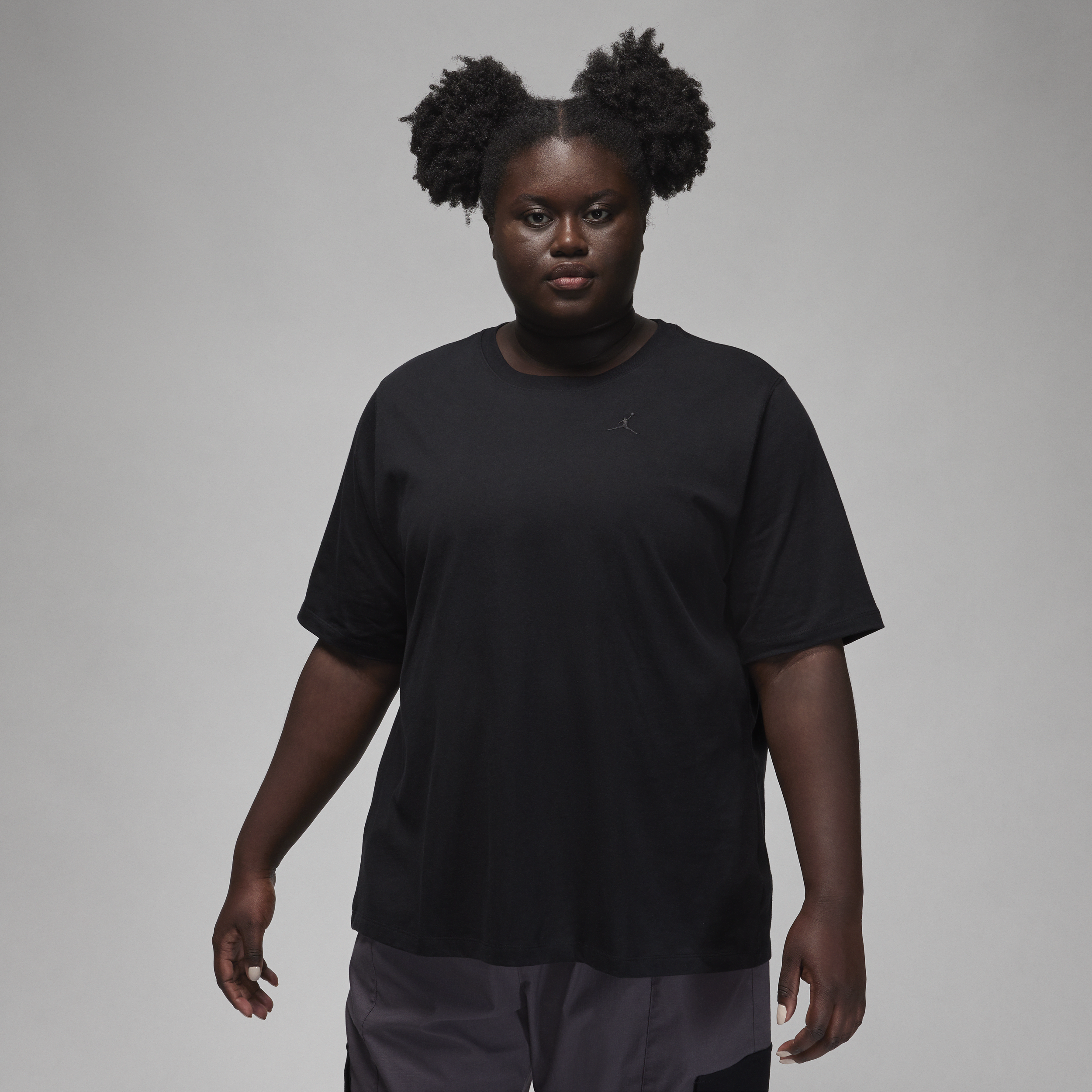 Jordan Essentials Girlfriend T-shirt voor dames (Plus Size) - Zwart