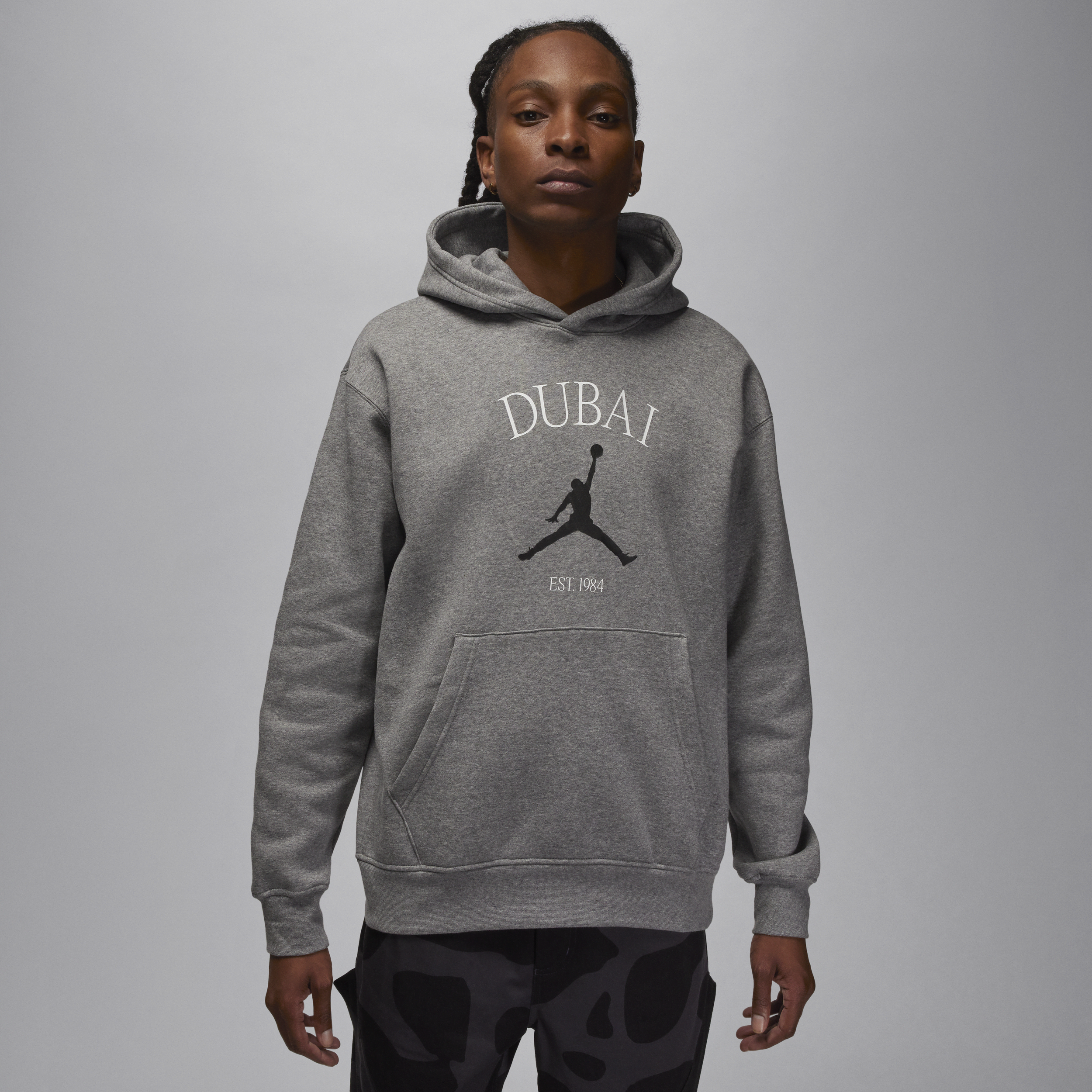 Nike Felpa pullover con cappuccio Jordan Dubai - Uomo - Grigio