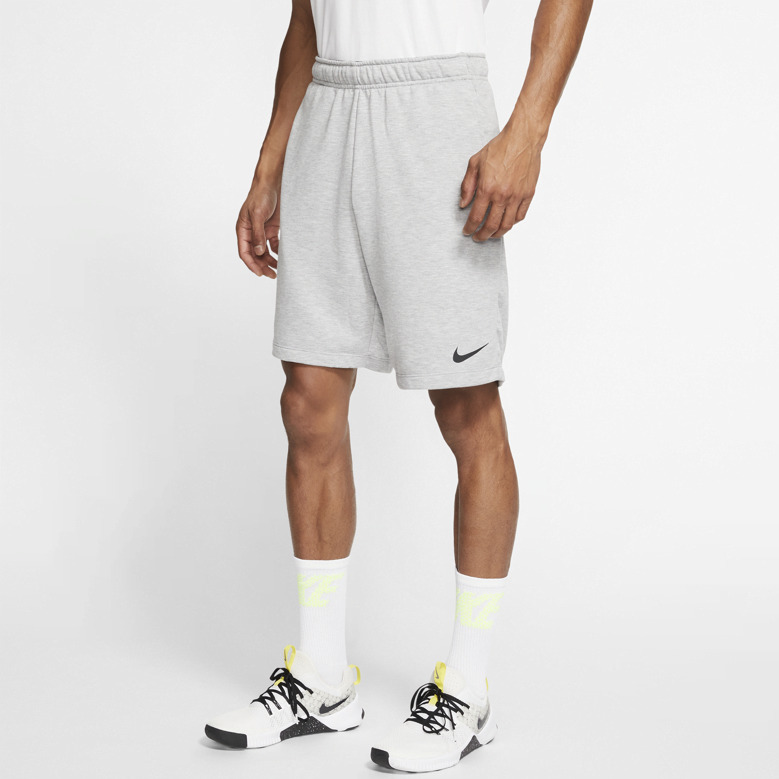Nike Dri-FIT-fleecetræningsshorts til mænd - grå