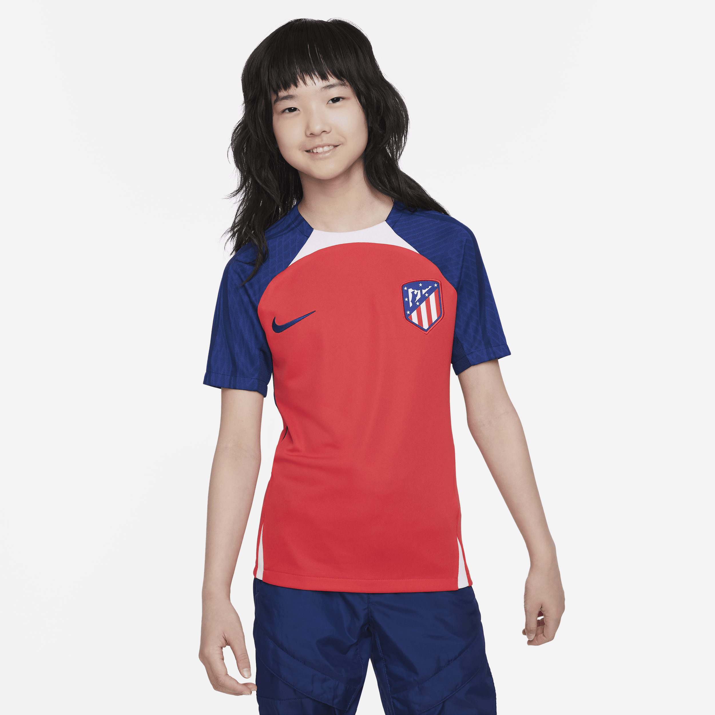 Atlético de Madrid Strike Nike Dri-FIT knit voetbaltop voor kids - Rood