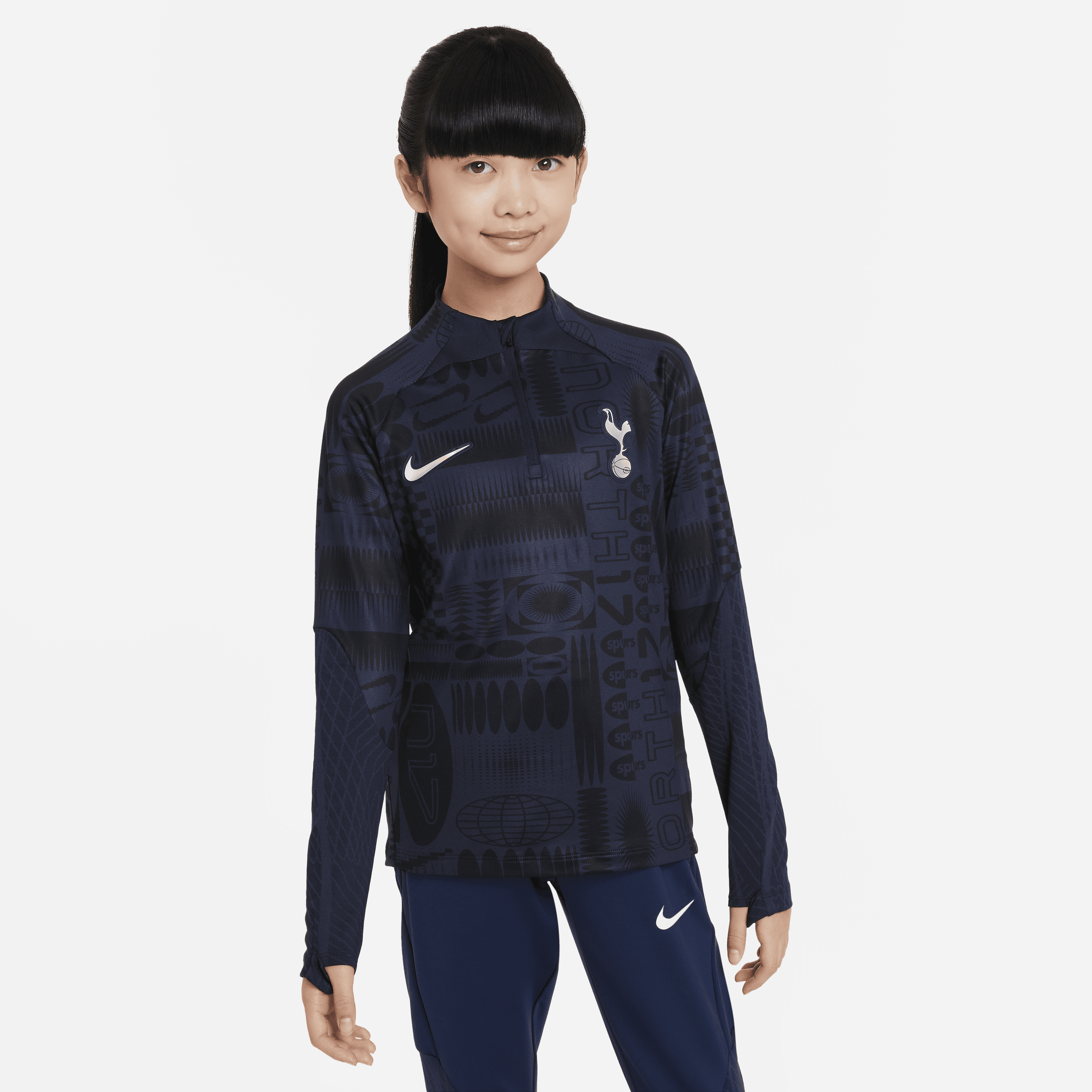 Tottenham Hotspur Strike Nike Dri-FIT-fodboldtræningstrøje til større børn - blå