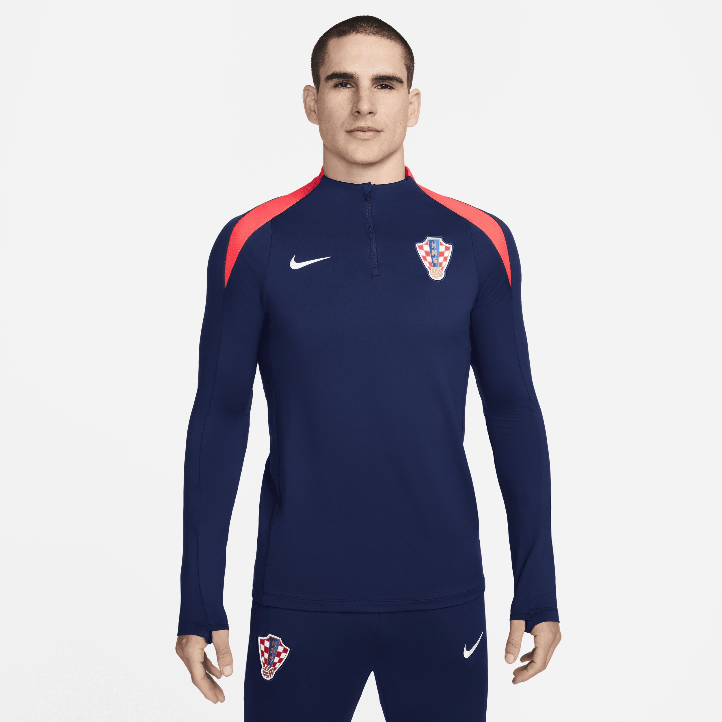 Kroatien Strike Nike Dri-FIT-fodboldtræningstrøje til mænd - blå